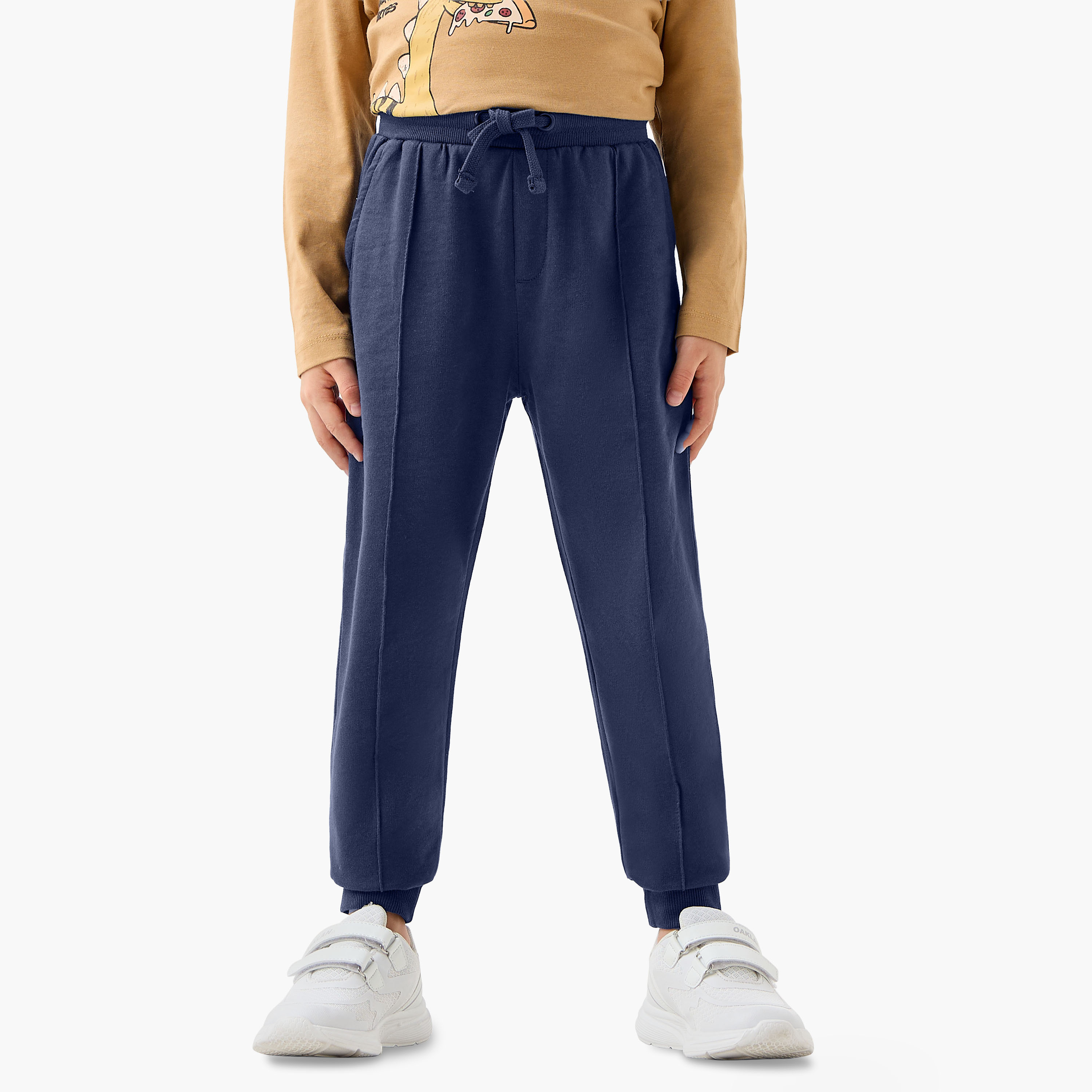 Juniors Boys Joggers with Pockets - Cotton - Drawstring Waist-boys-clothing-bottoms-joggersandtrackpants-image-1