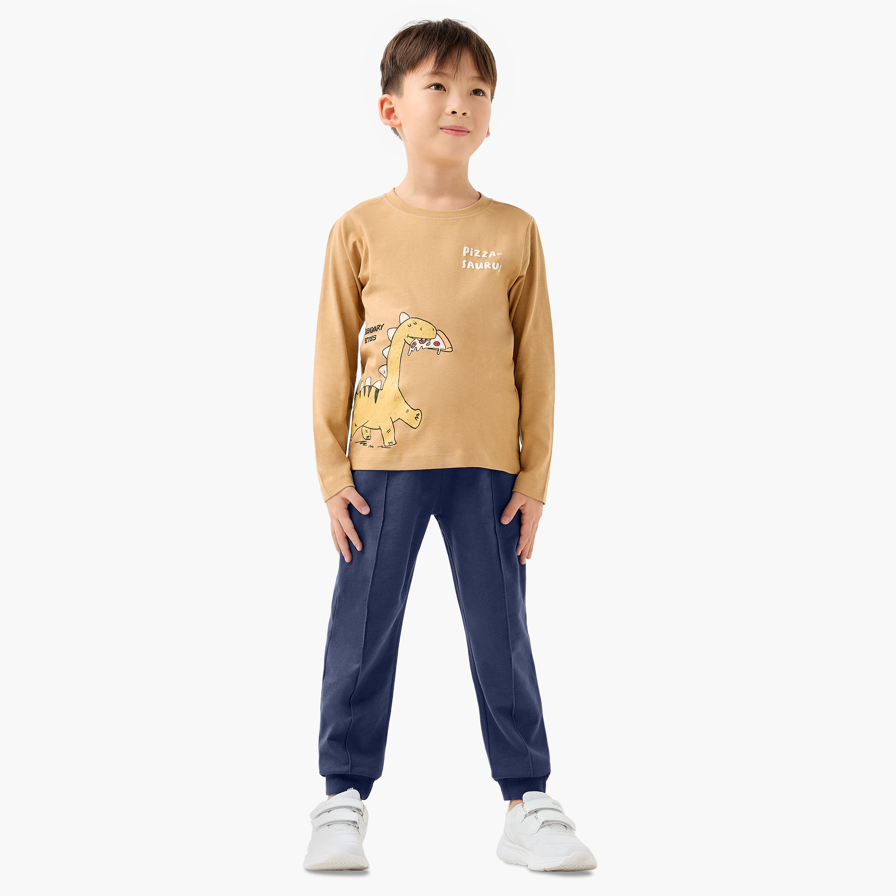 Juniors Boys Joggers with Pockets - Cotton - Drawstring Waist-boys-clothing-bottoms-joggersandtrackpants-image-2