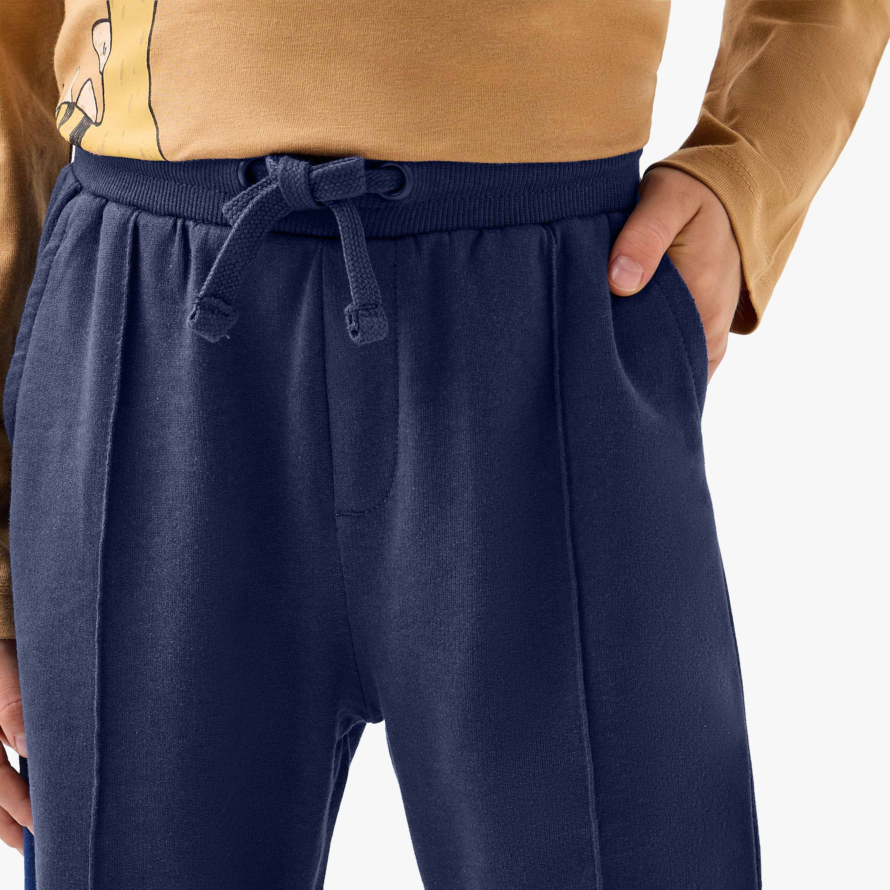 Juniors Boys Joggers with Pockets - Cotton - Drawstring Waist-boys-clothing-bottoms-joggersandtrackpants-image-4