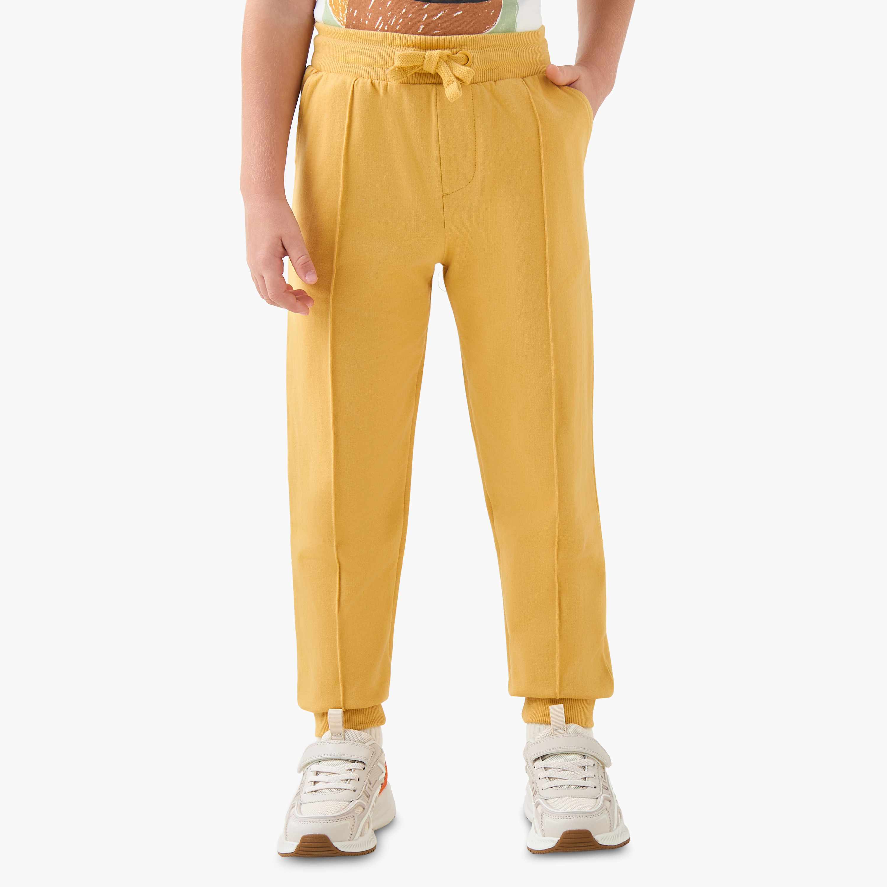 Juniors Boys Joggers with Pockets - Cotton - Drawstring Waist-boys-clothing-bottoms-joggersandtrackpants-image-1