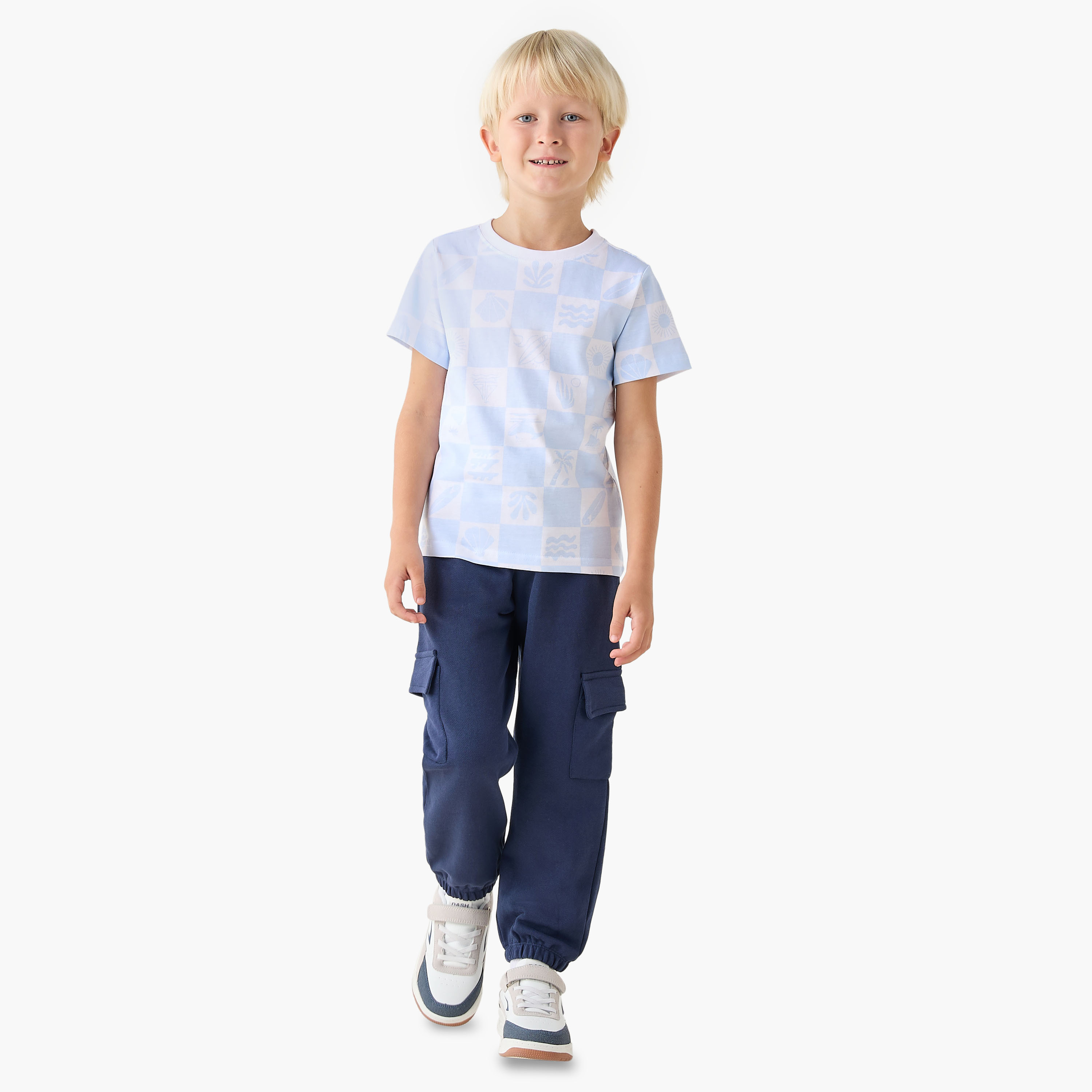 Juniors Elasticated Waist Joggers with Cargo Pockets-boys-clothing-bottoms-joggersandtrackpants-image-2