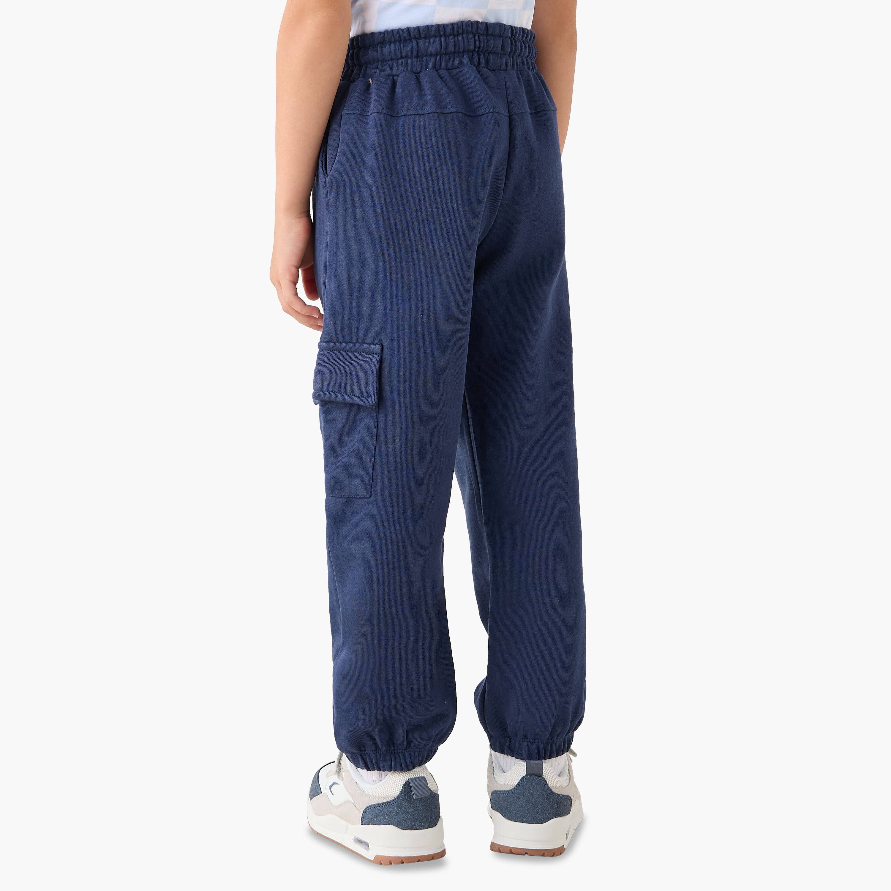 Juniors Elasticated Waist Joggers with Cargo Pockets-boys-clothing-bottoms-joggersandtrackpants-image-3