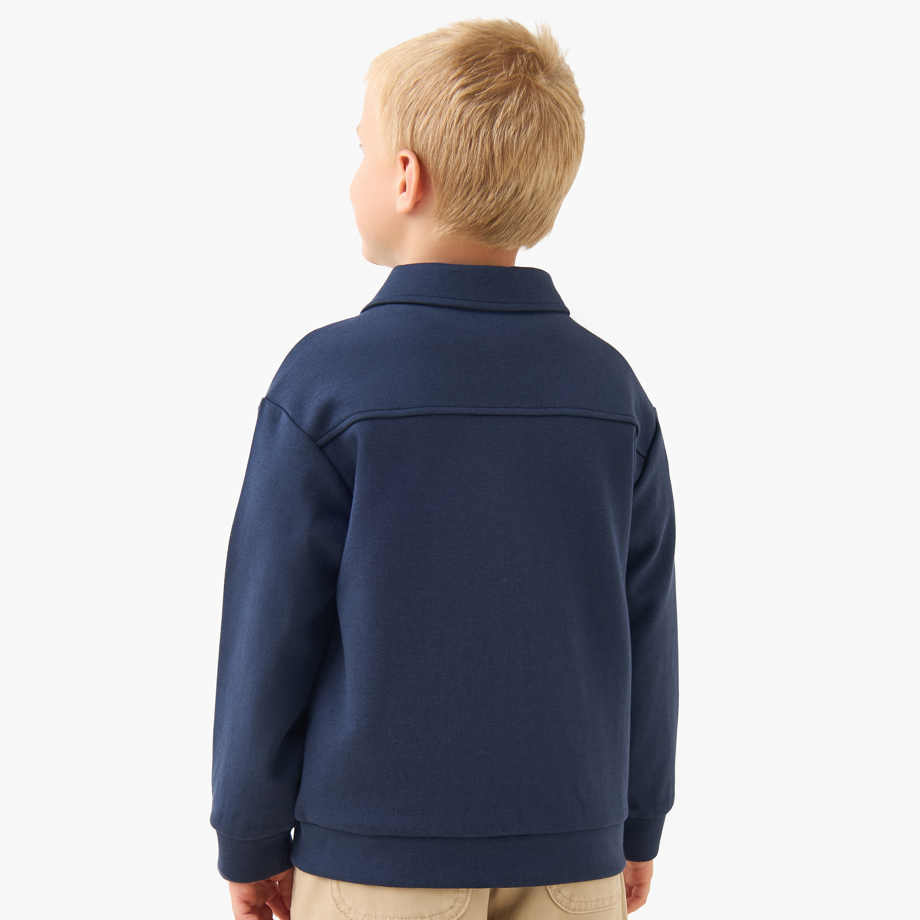 Juniors Solid Jacket with Zip Closure-baby-boys-clothing-jacketsandblazers-image-3
