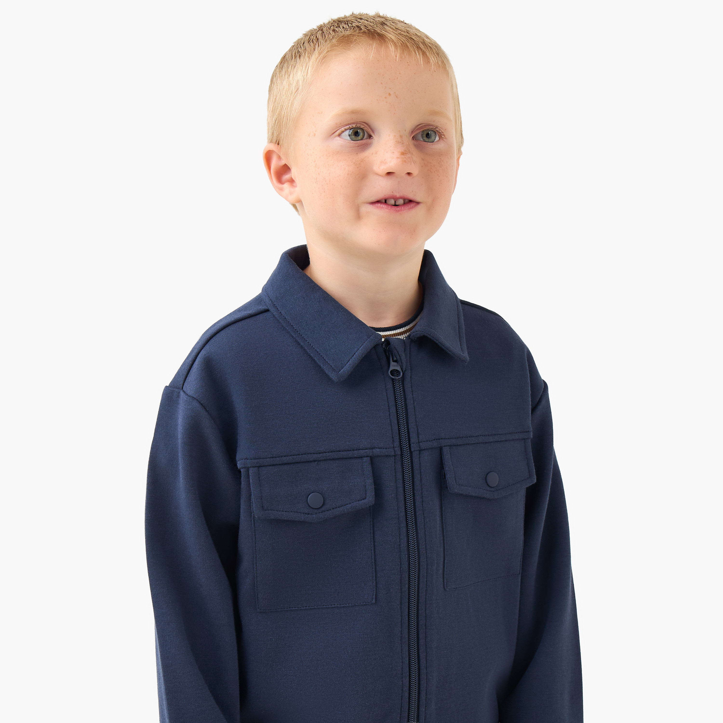 Juniors Solid Jacket with Zip Closure-baby-boys-clothing-jacketsandblazers-image-4