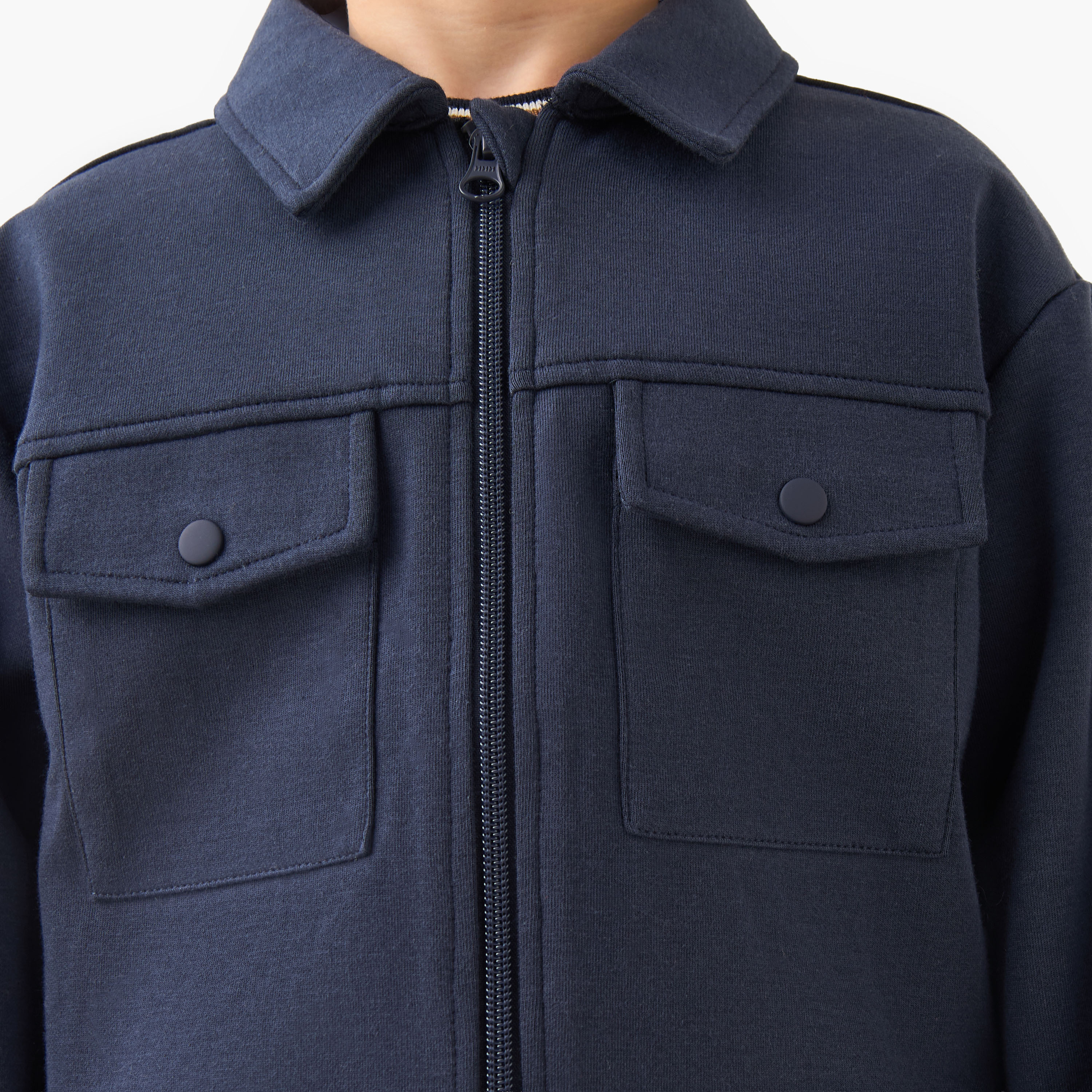 Juniors Solid Jacket with Zip Closure-baby-boys-clothing-jacketsandblazers-image-5