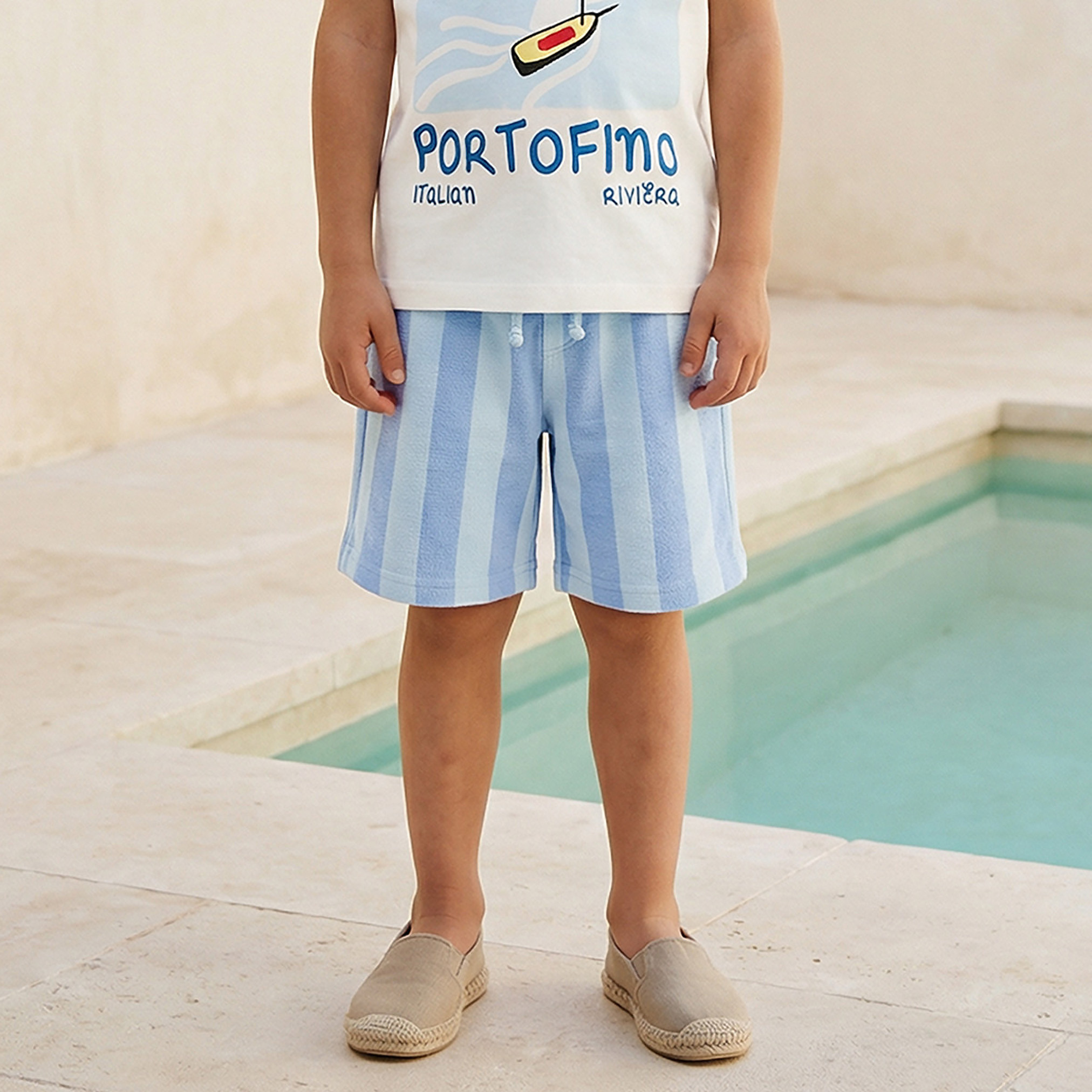 Set of 3 Juniors Crew Neck Short Sleeve T-shirt and Shorts Set with Nautical Print-boys-clothing-setsandcoords-image-5