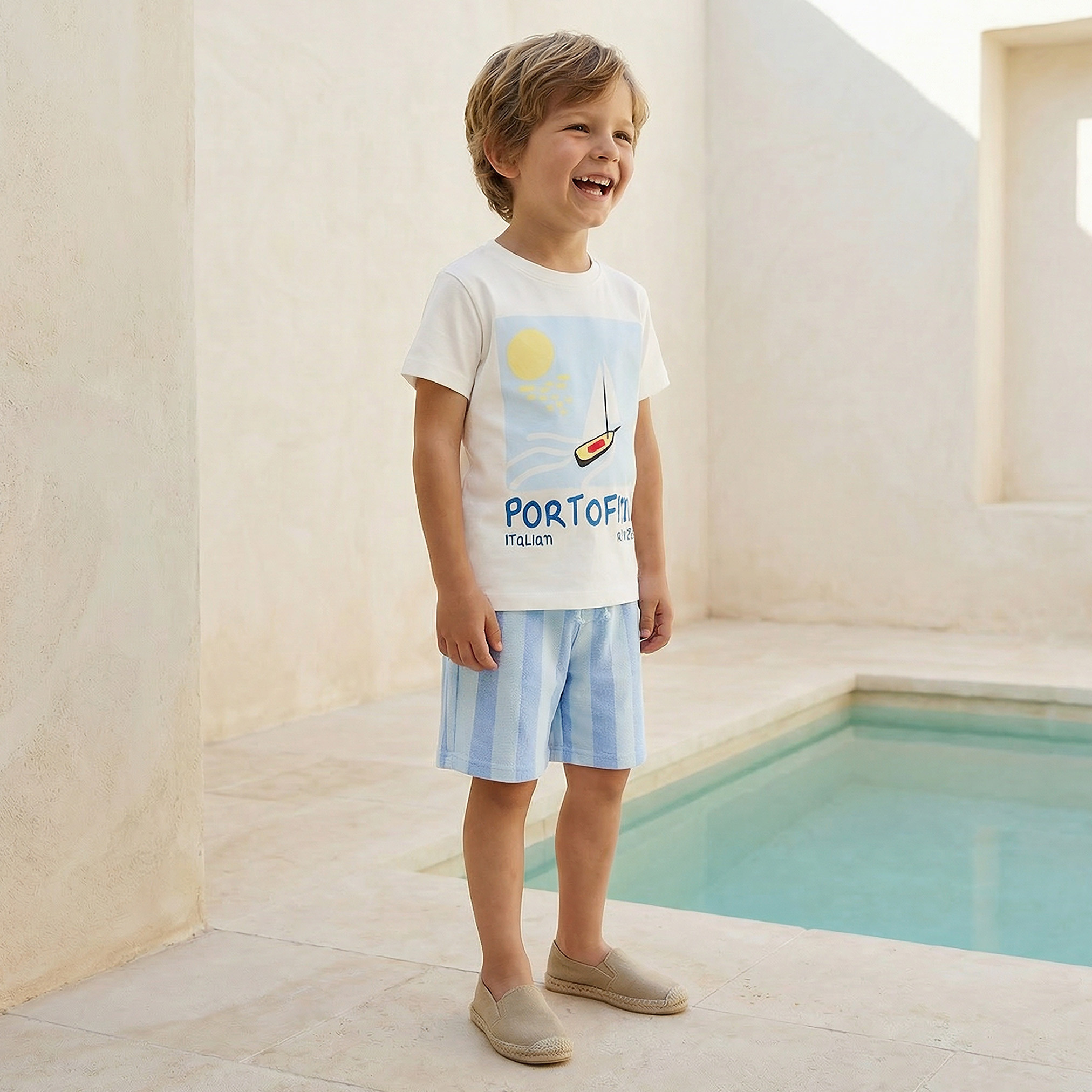 Set of 3 Juniors Crew Neck Short Sleeve T-shirt and Shorts Set with Nautical Print-boys-clothing-setsandcoords-image-9