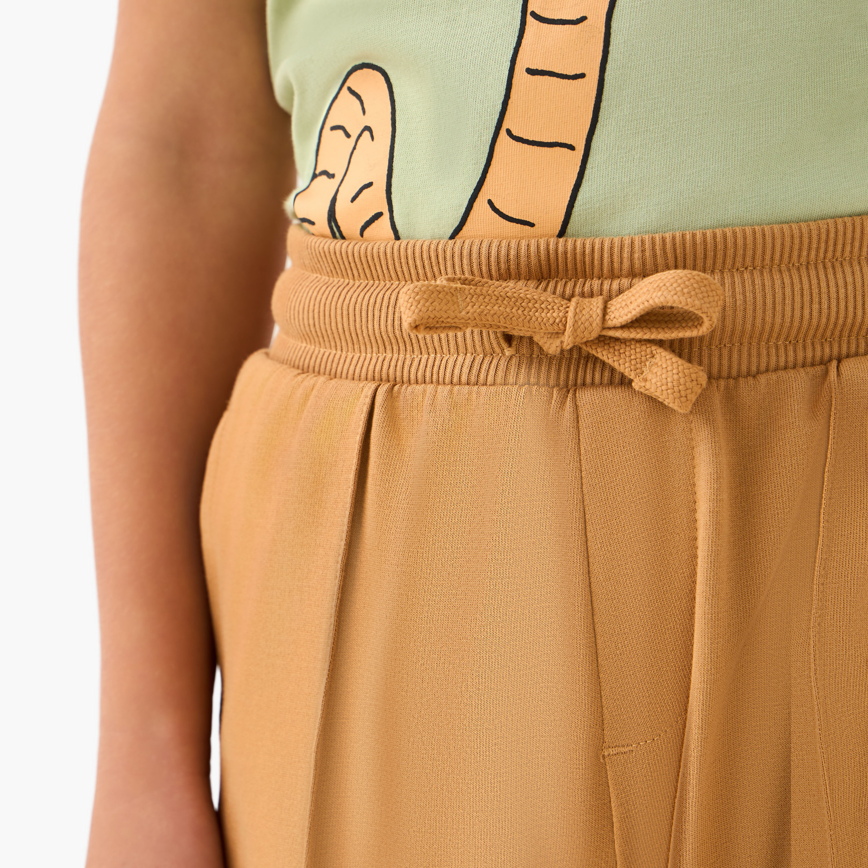 Juniors Crew Neck Short Sleeve T-shirt and Shorts Set with Worm Print-baby-boys-clothing-setsandcoords-image-6