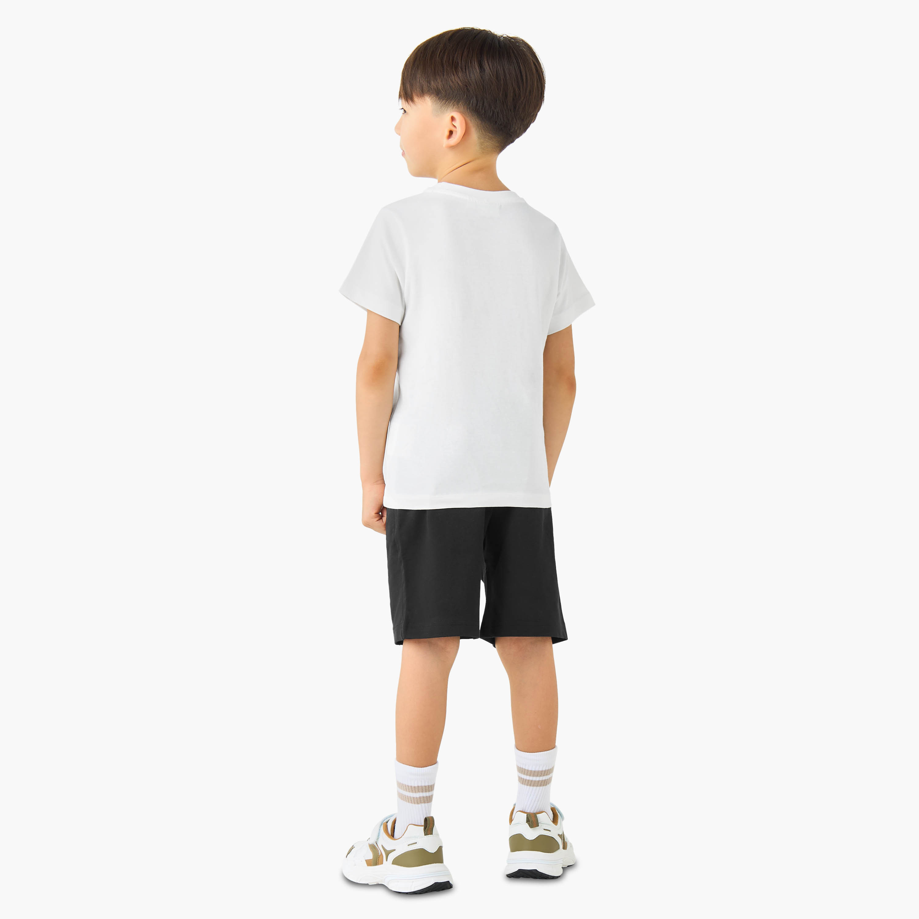 Juniors Crew Neck Short Sleeves T-shirt and Shorts Set with Graphic Print-baby-boys-clothing-setsandcoords-image-4