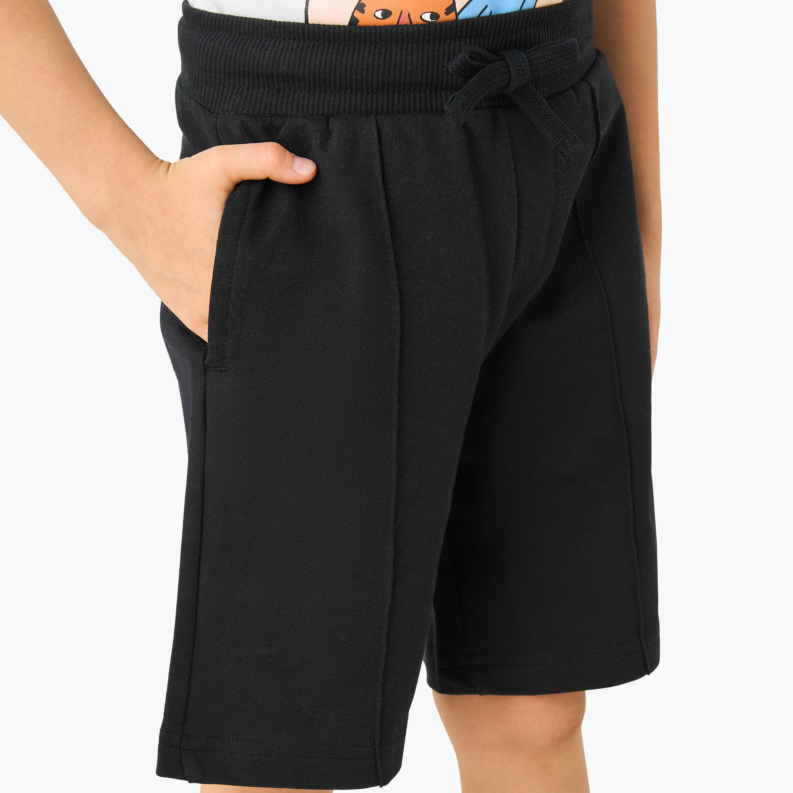 Juniors Crew Neck Short Sleeves T-shirt and Shorts Set with Graphic Print-baby-boys-clothing-setsandcoords-image-7