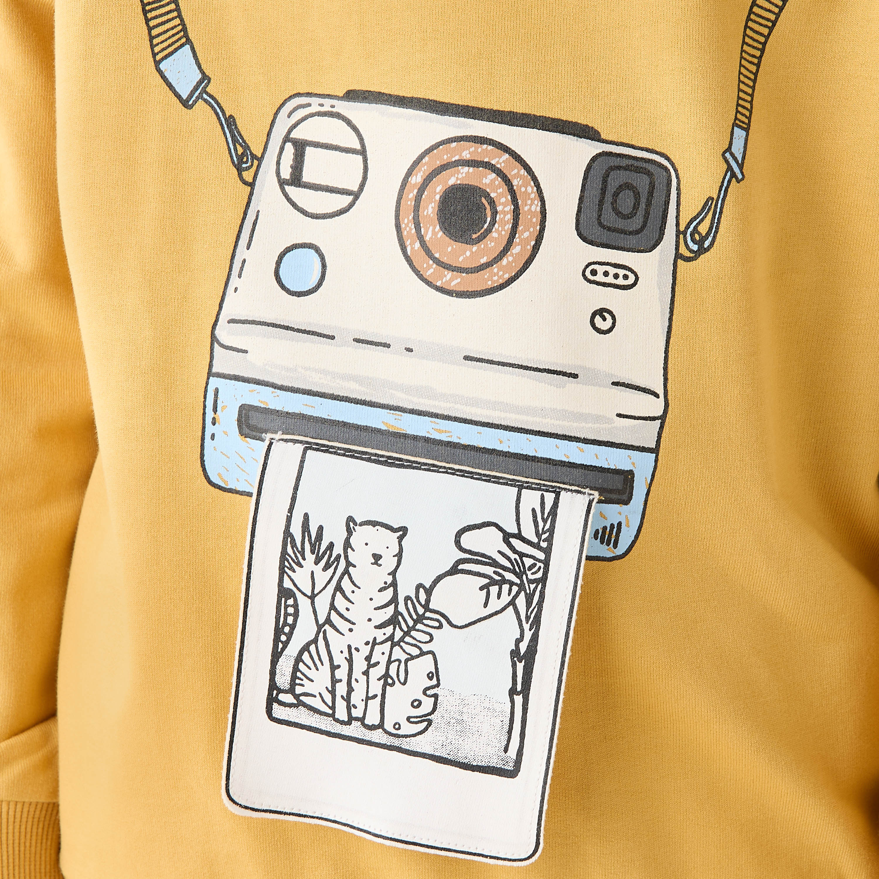 Juniors Crew Neck Long Sleeves Sweatshirt and Joggers Set with Camera Print-baby-boys-clothing-winterwear-setsandcoords-image-5