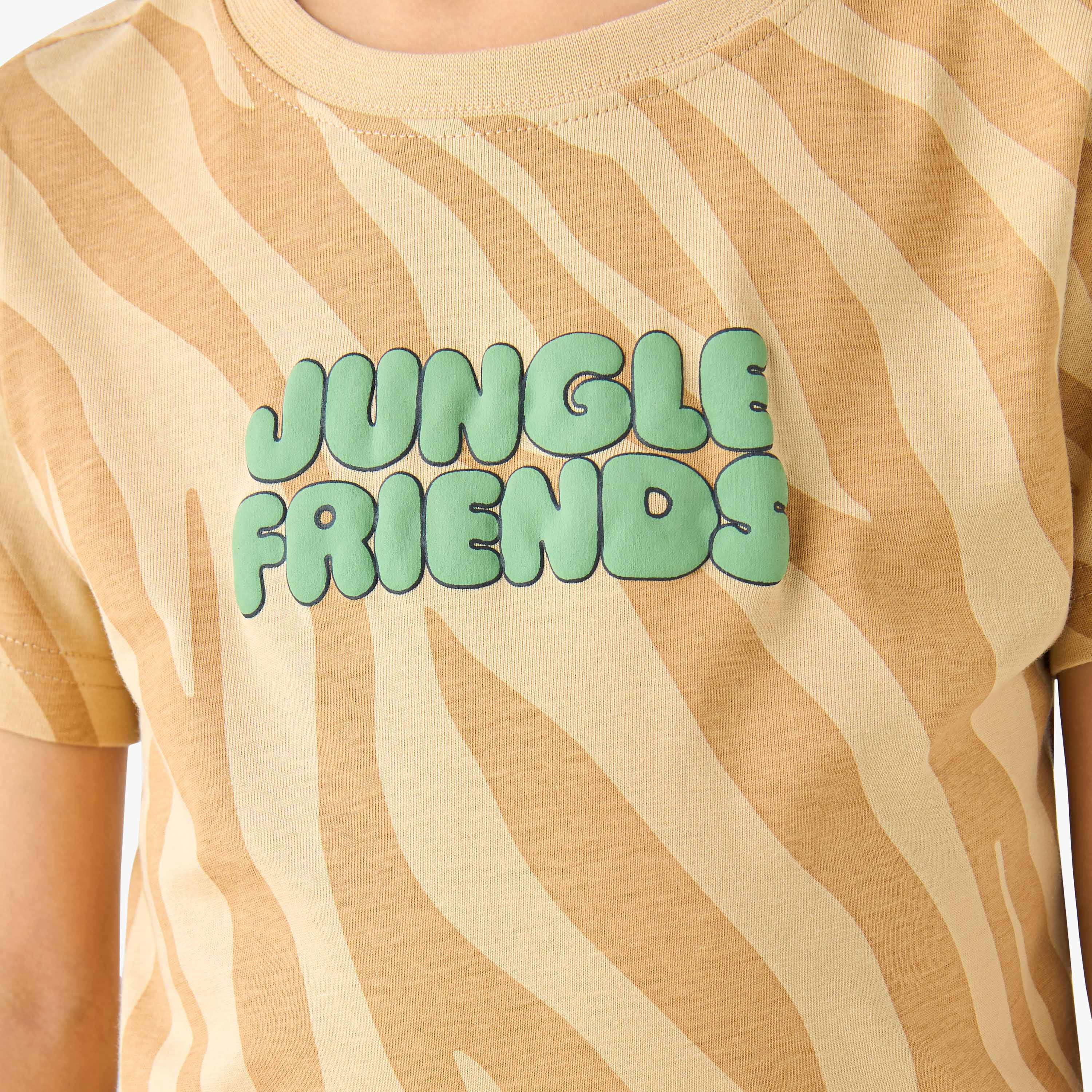 Set of 3 Juniors Crew Neck Short Sleeves T-shirt and Shorts Set with Print-boys-clothing-setsandcoords-image-8