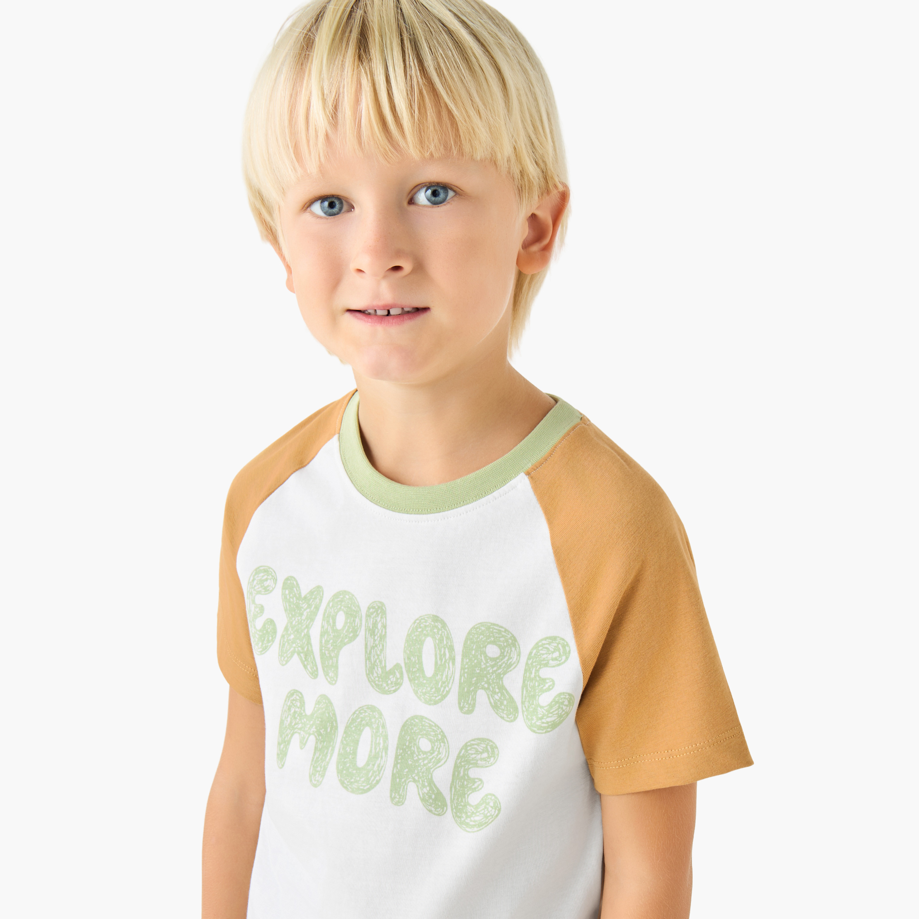 Juniors Crew Neck Short Sleeve T-shirt and Shorts Set with Drawstring Closure-baby-boys-clothing-setsandcoords-image-6