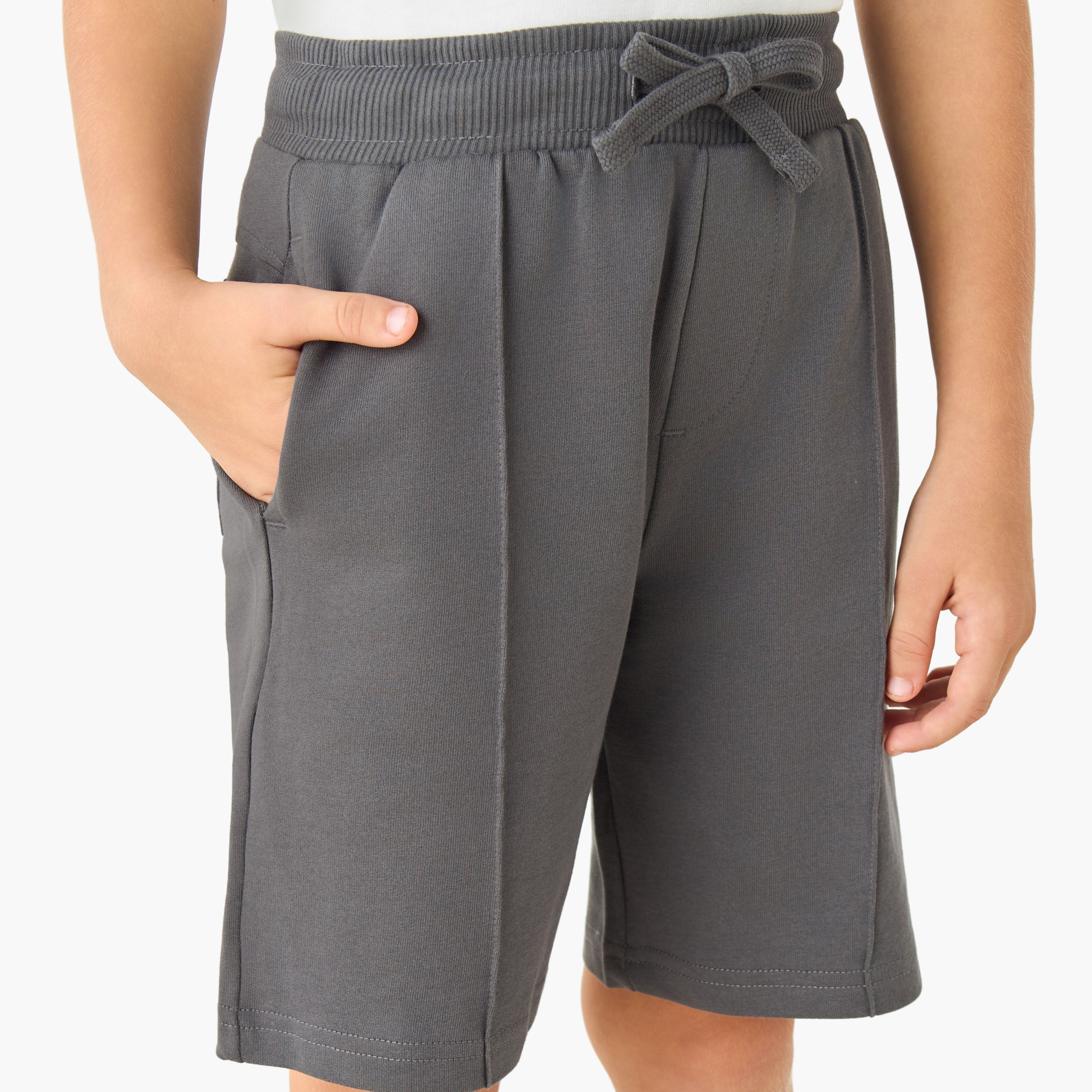 Juniors Crew Neck Short Sleeve T-shirt and Shorts Set with Drawstring Closure-baby-boys-clothing-setsandcoords-image-7