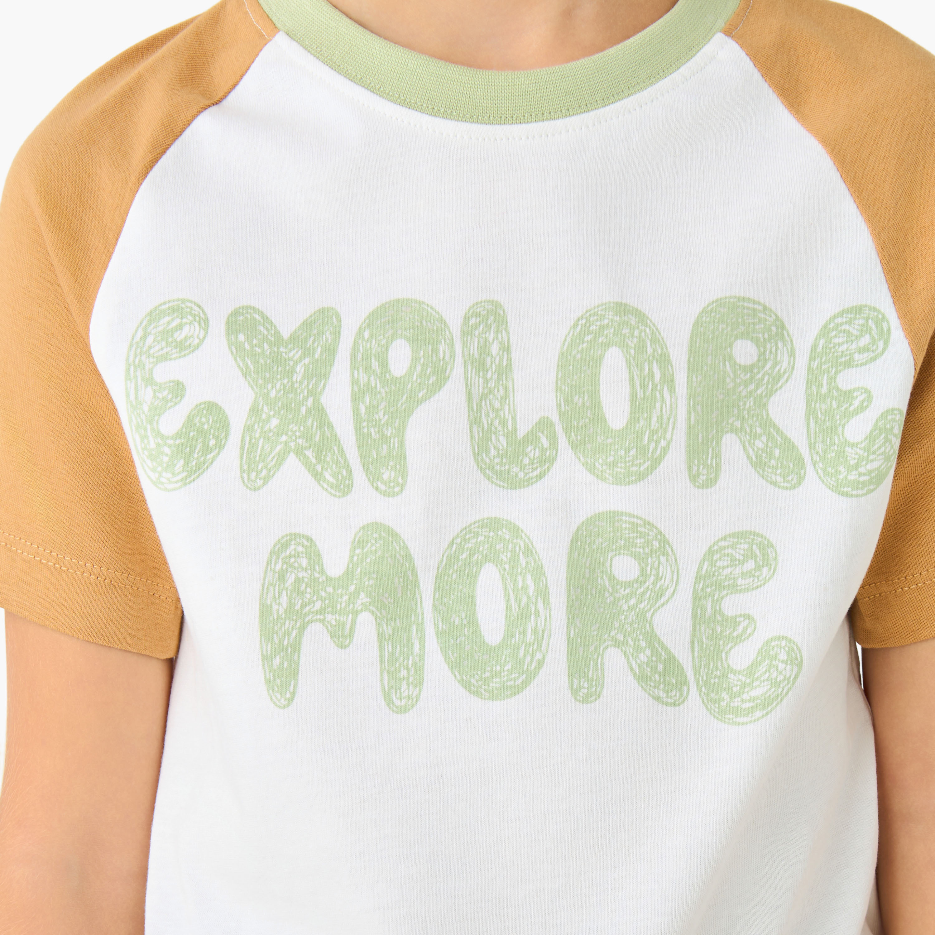 Juniors Crew Neck Short Sleeve T-shirt and Shorts Set with Drawstring Closure-baby-boys-clothing-setsandcoords-image-8