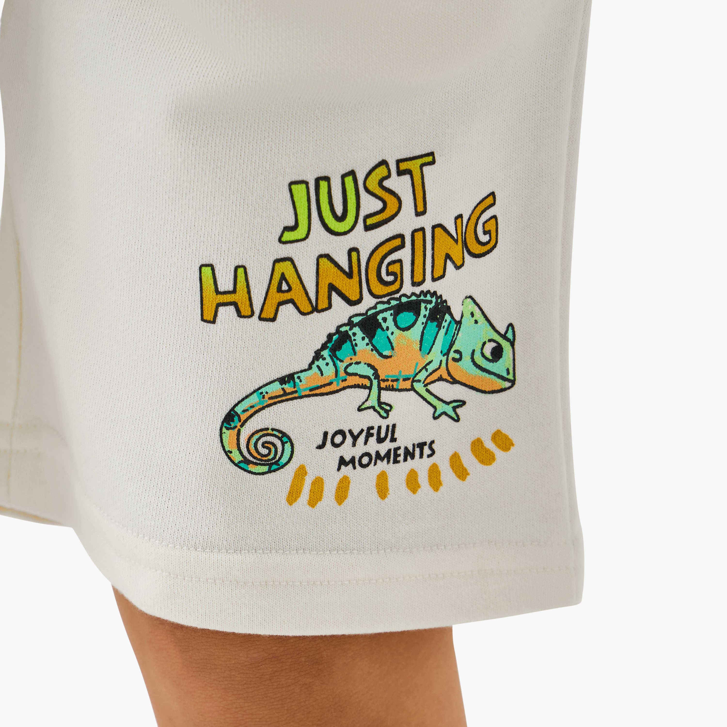Juniors Collared Neck Short Sleeve Polo T-shirt and Shorts Set with Chameleon Print-boys-clothing-setsandcoords-image-6