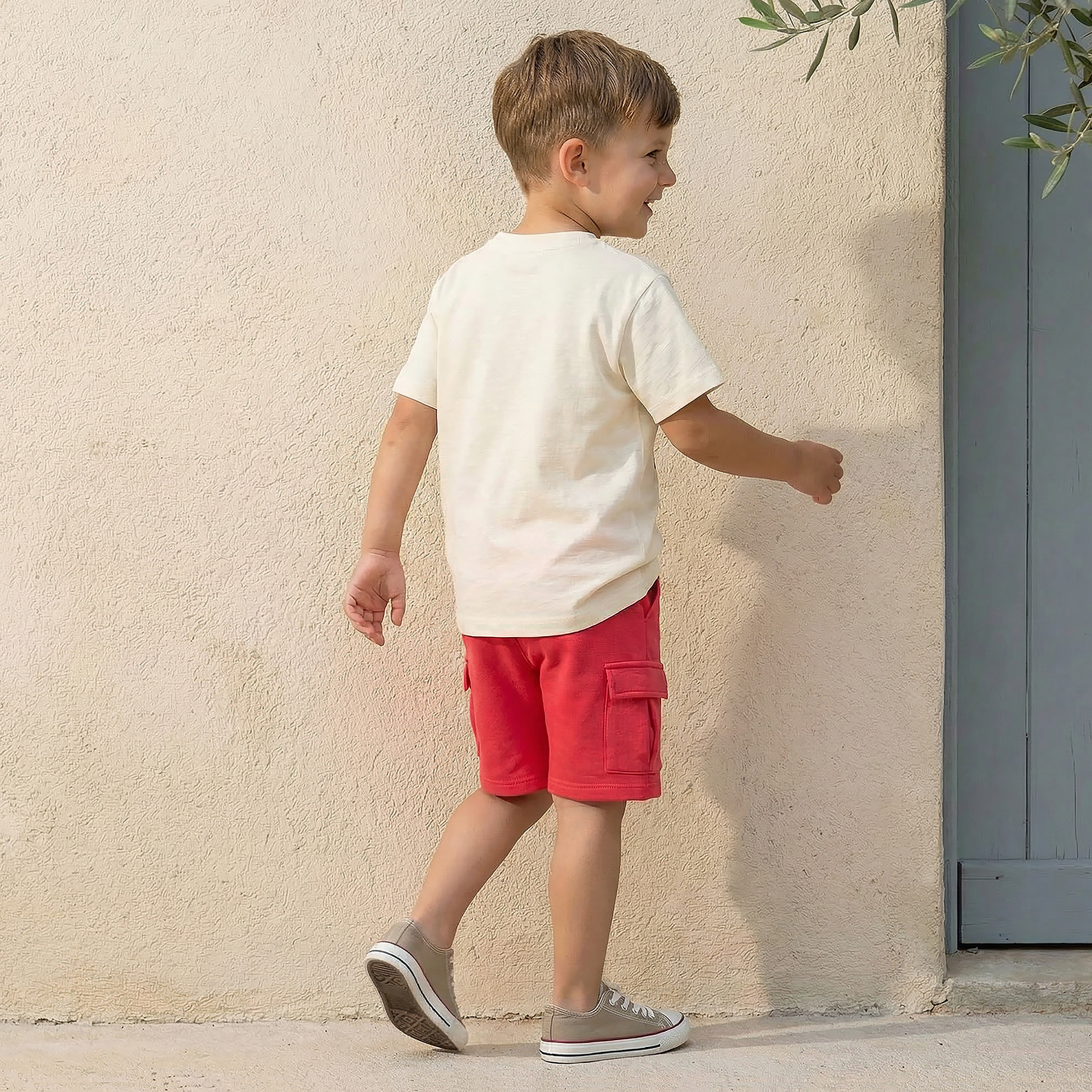 Juniors Crew Neck Short Sleeve T-shirt and Shorts Set with New York City Print-boys-clothing-setsandcoords-image-3