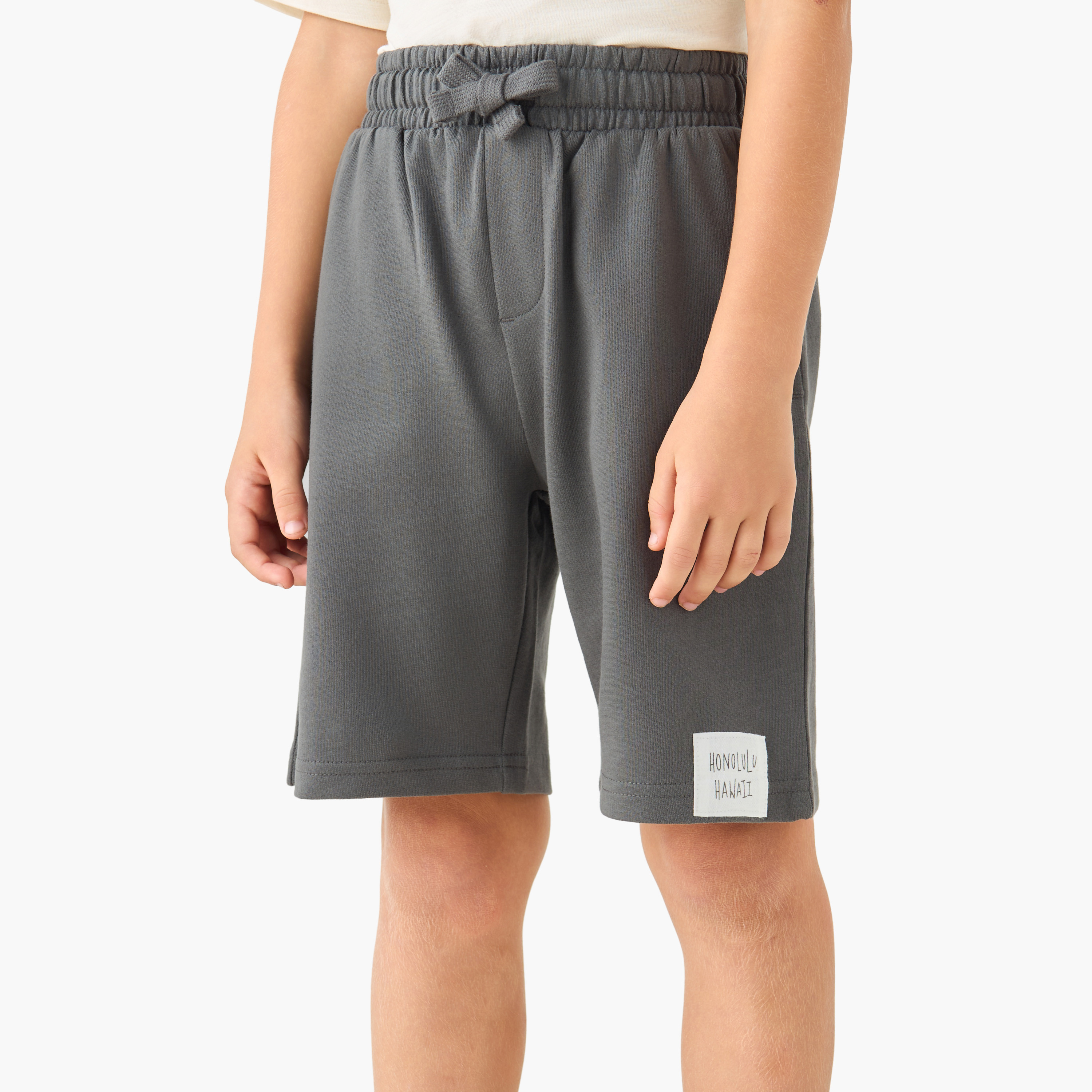 Juniors Crew Neck Short Sleeves T-shirt and Shorts Set with Drawstring Closure-baby-boys-clothing-setsandcoords-image-3