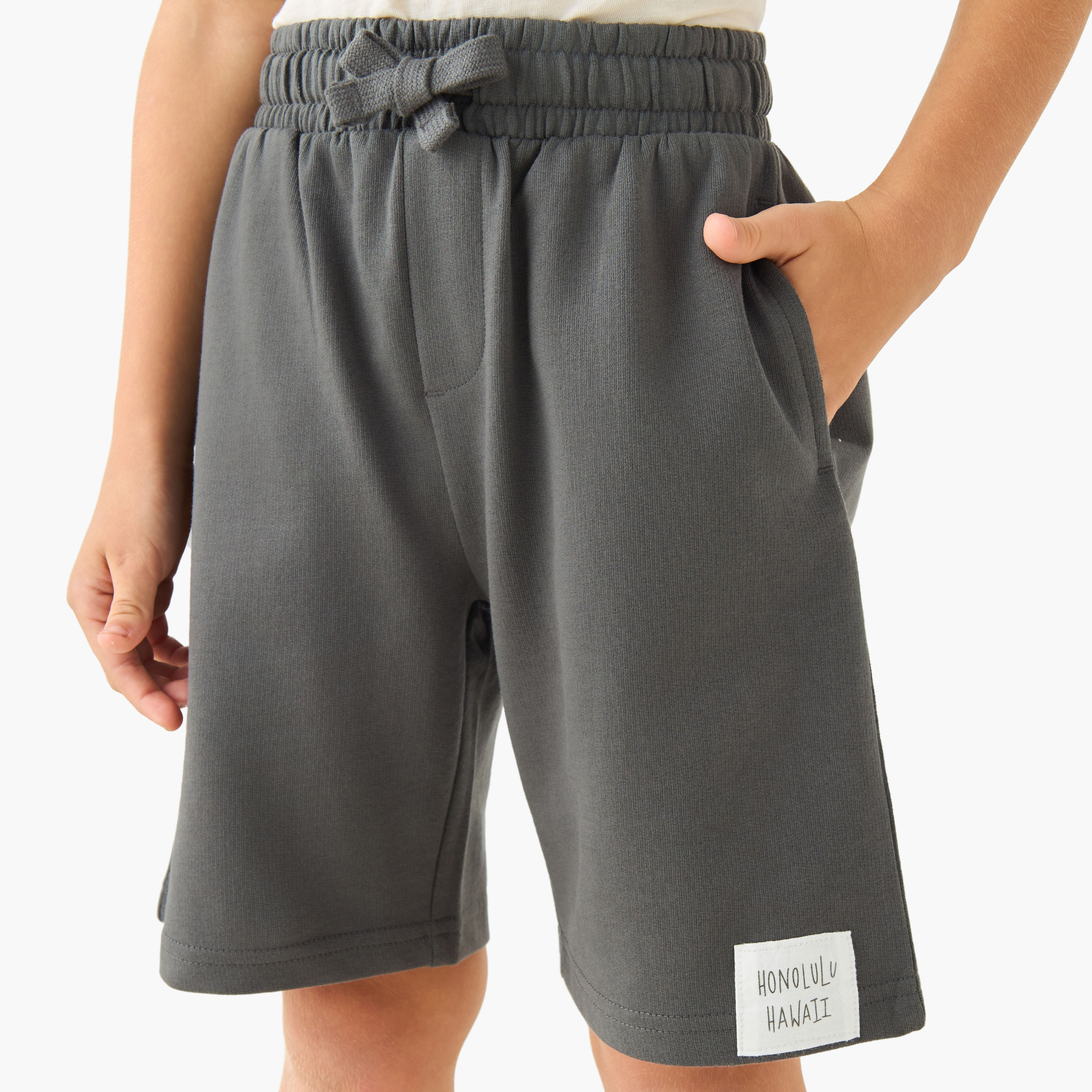Juniors Crew Neck Short Sleeves T-shirt and Shorts Set with Drawstring Closure-baby-boys-clothing-setsandcoords-image-6
