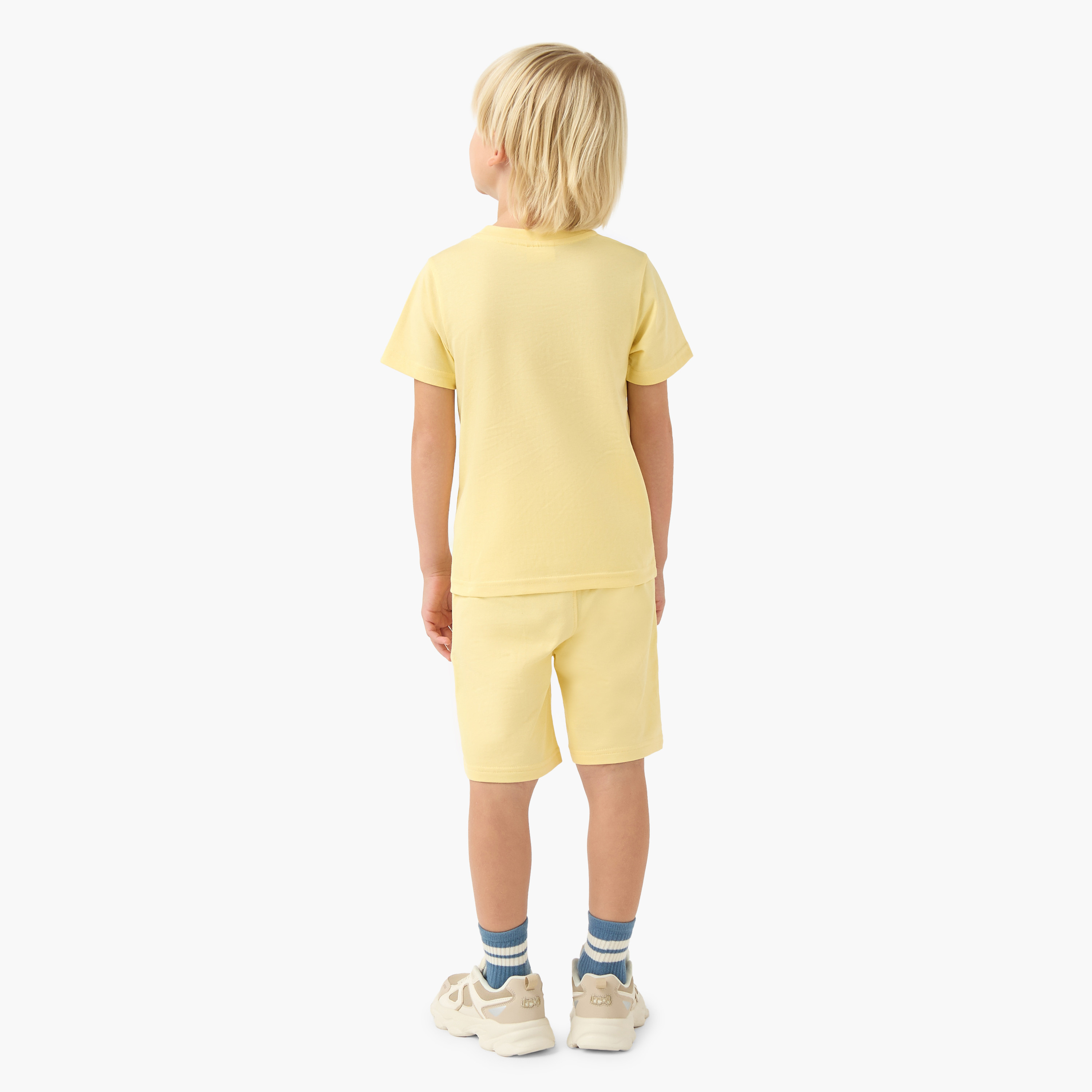 Set of 3 Juniors Crew Neck Short Sleeve T-shirt and Shorts Set with Drawstring Closure-baby-boys-clothing-setsandcoords-image-4