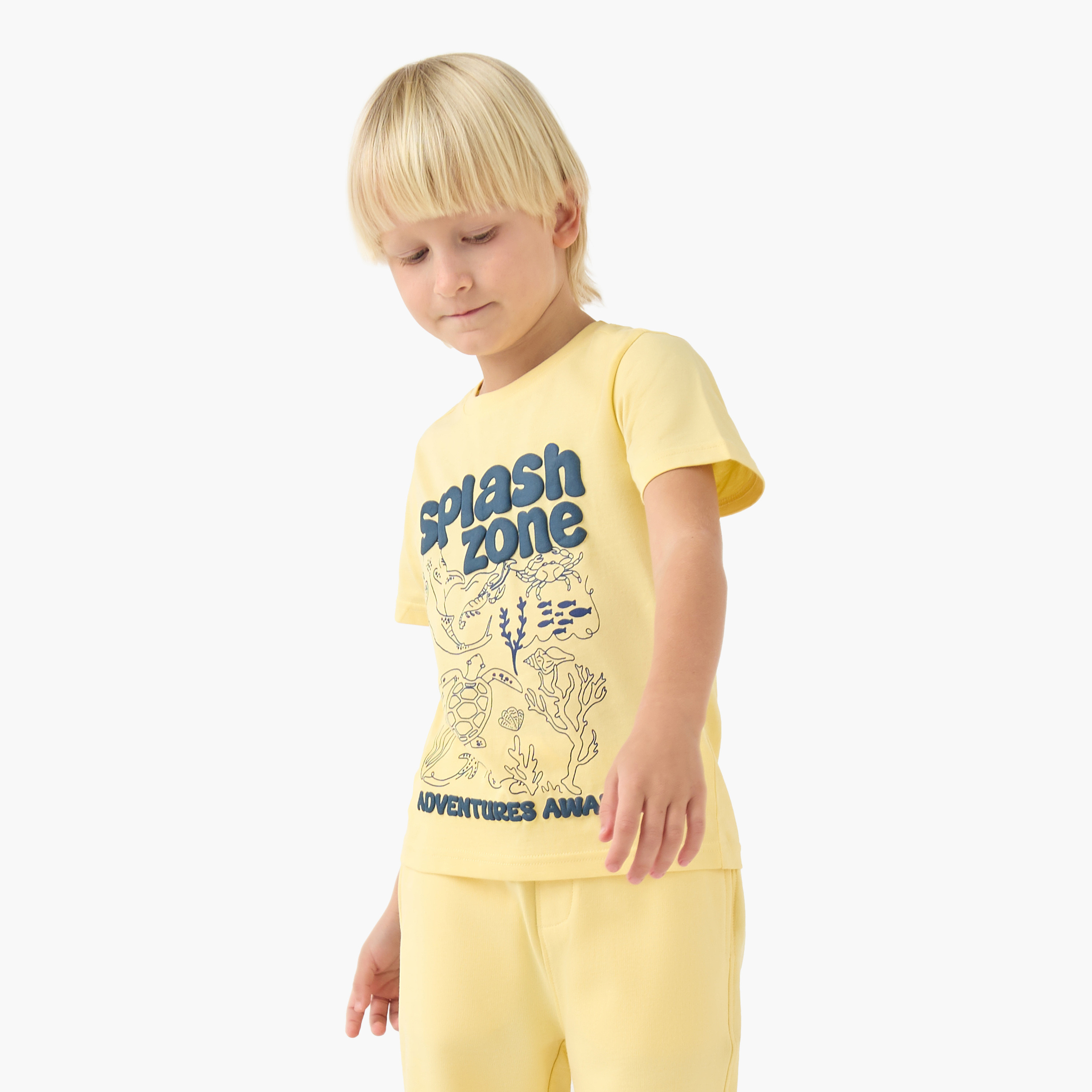 Set of 3 Juniors Crew Neck Short Sleeve T-shirt and Shorts Set with Drawstring Closure-baby-boys-clothing-setsandcoords-image-5