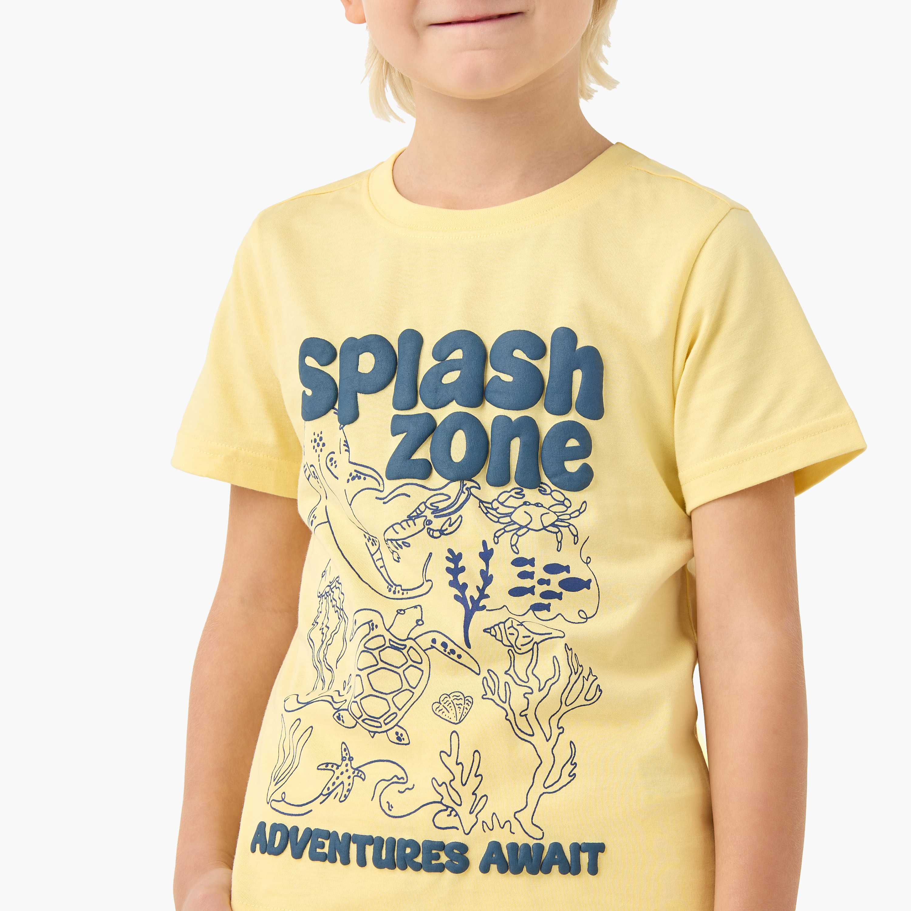 Set of 3 Juniors Crew Neck Short Sleeve T-shirt and Shorts Set with Drawstring Closure-baby-boys-clothing-setsandcoords-image-7