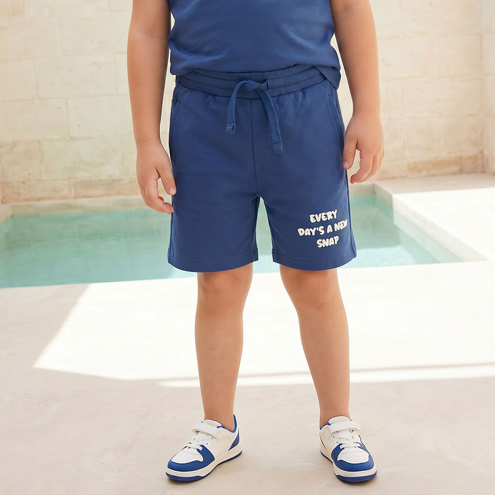 Set of 3 Juniors Crew Neck Short Sleeve T-shirt and Shorts Set with Graphic Print-boys-clothing-setsandcoords-image-5