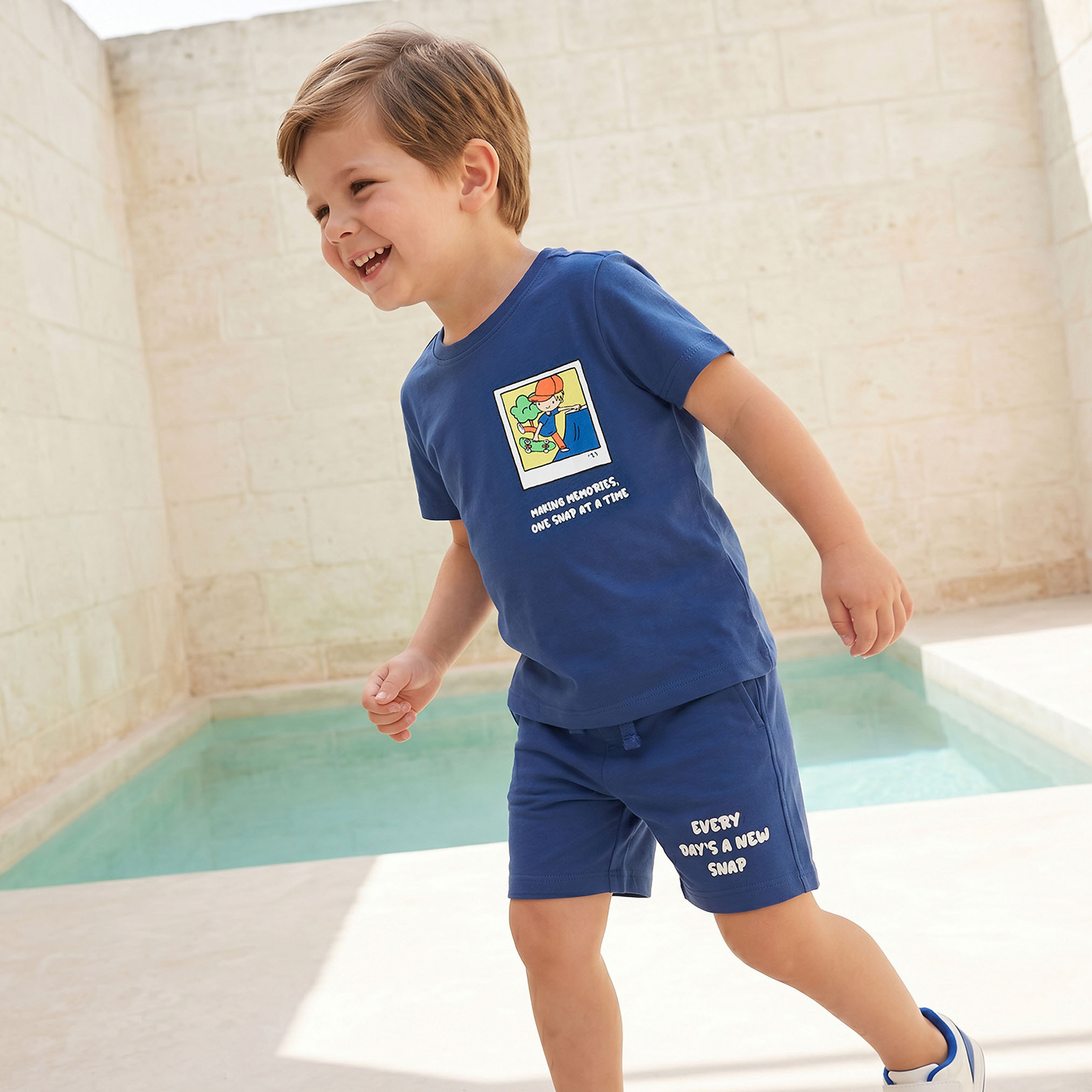 Set of 3 Juniors Crew Neck Short Sleeve T-shirt and Shorts Set with Graphic Print-boys-clothing-setsandcoords-image-8