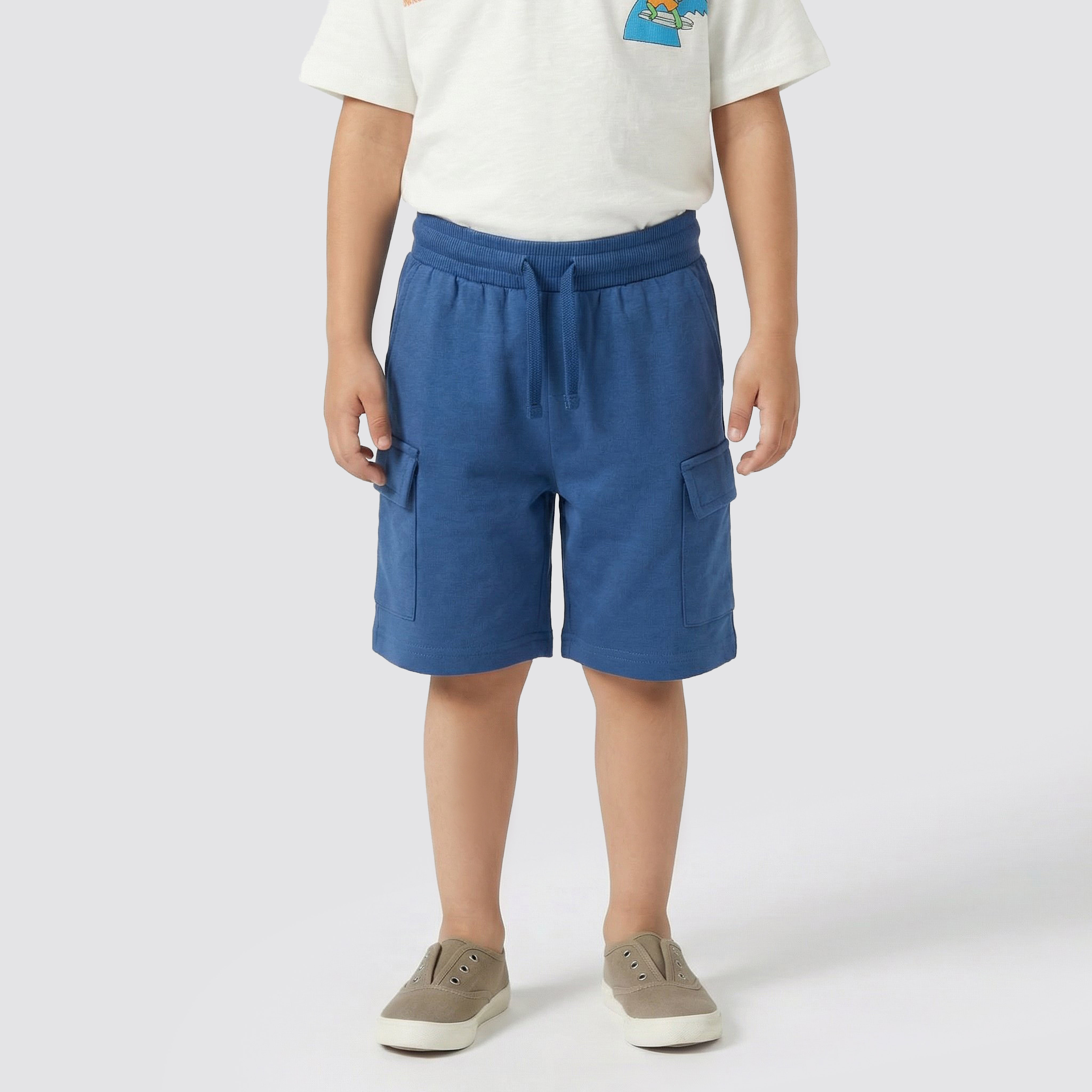 Juniors Crew Neck Short Sleeves T-shirt and Shorts Set with Graphic Print-boys-clothing-setsandcoords-image-3
