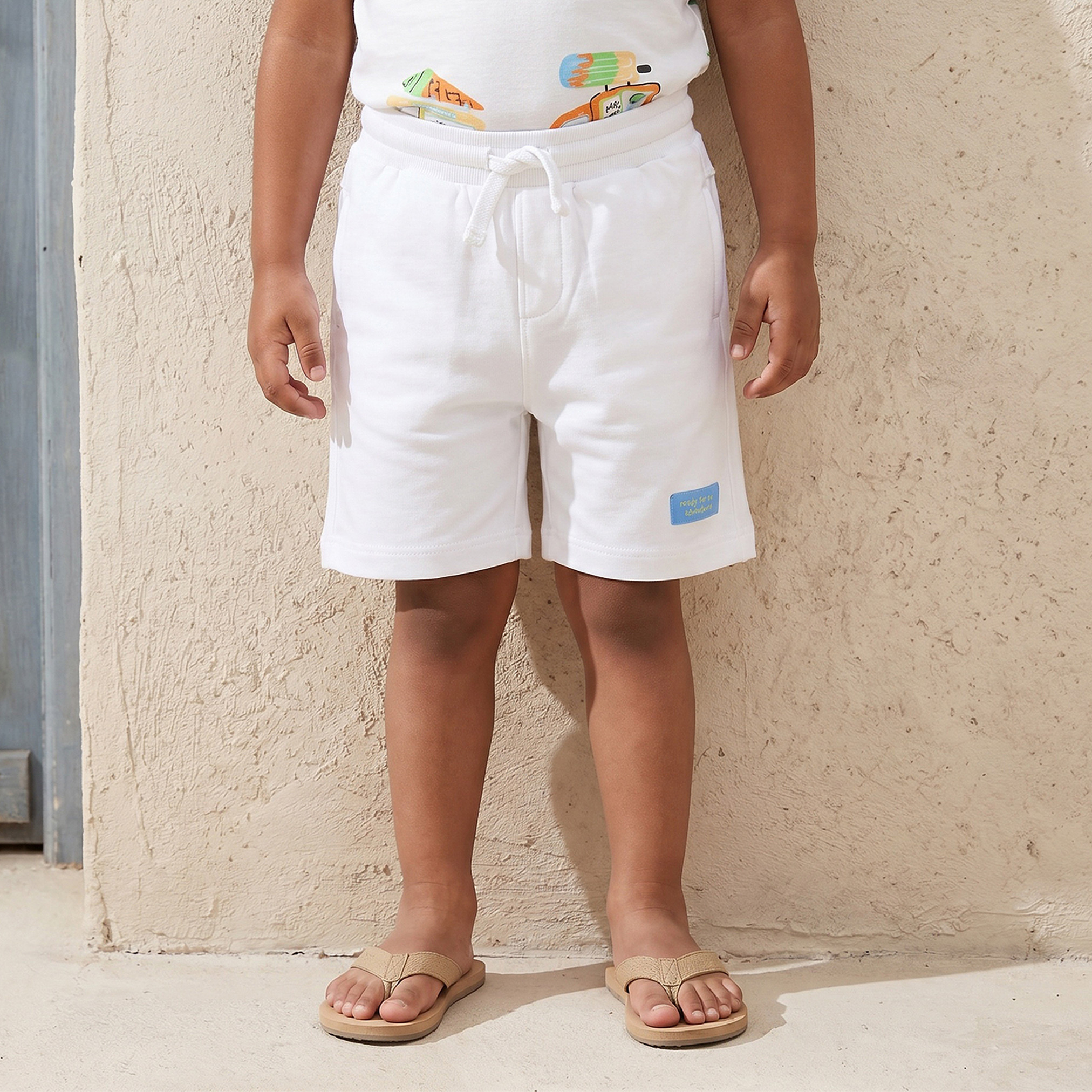 Set of 3 Juniors Crew Neck Short Sleeves T-shirt and Shorts Set with Travel Print-boys-clothing-setsandcoords-image-5