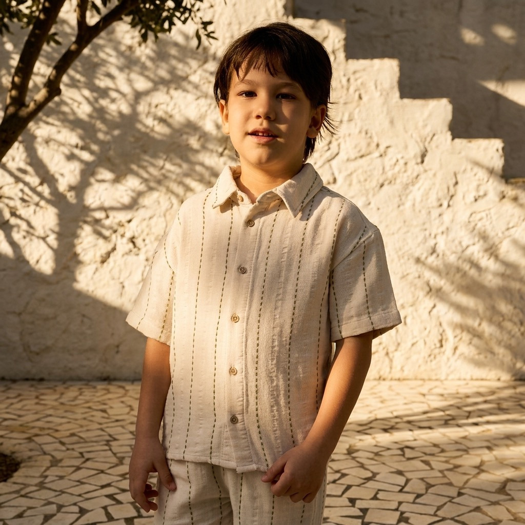 طقم شورت بجيوب وقميص بياقة عادية وأكمام قصيرة من جونيورز-boys-clothing-setsandcoords-image-2