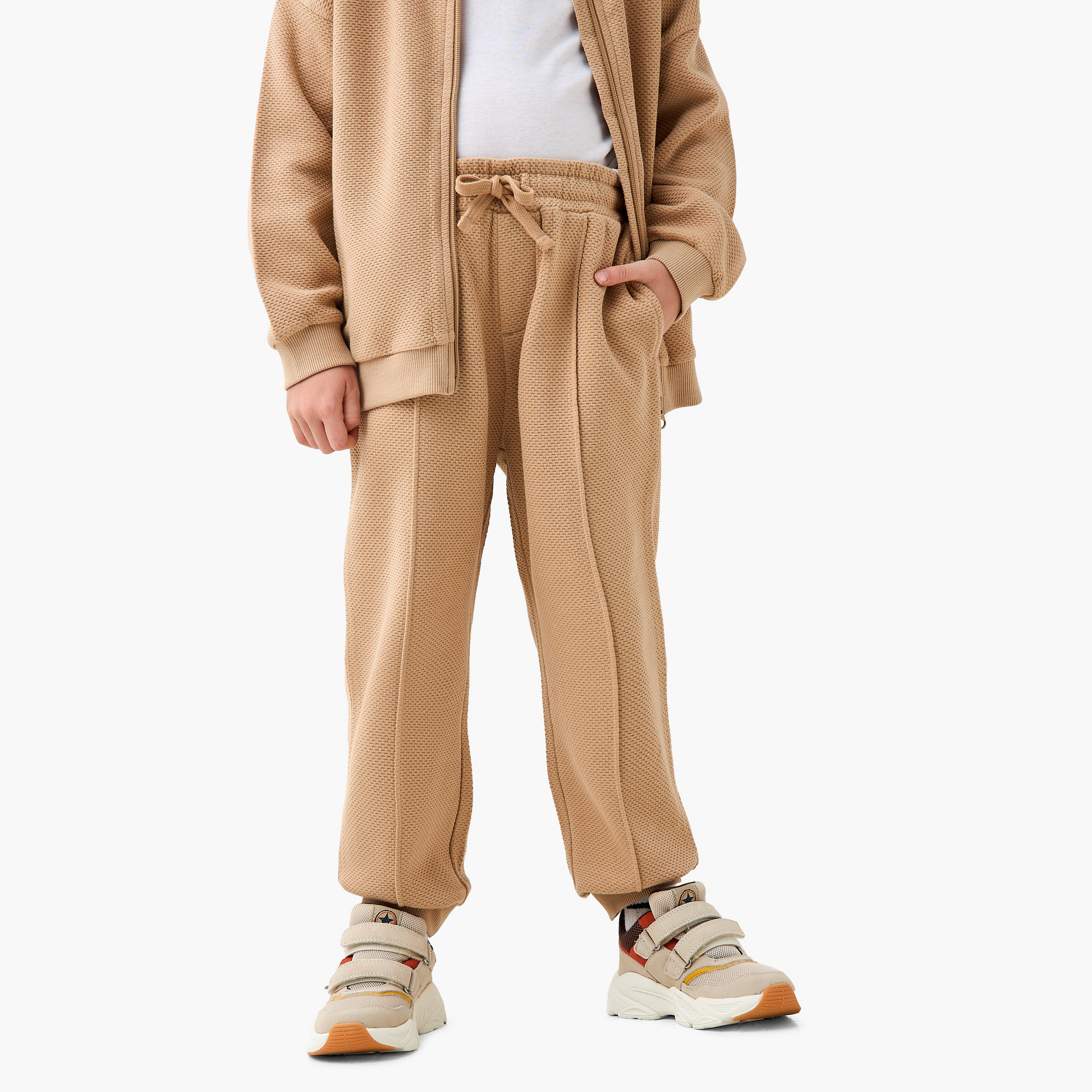 Juniors Mandari Collar Long Sleeves Jacket and Joggers Set with Zip Closure-boys-clothing-setsandcoords-image-3