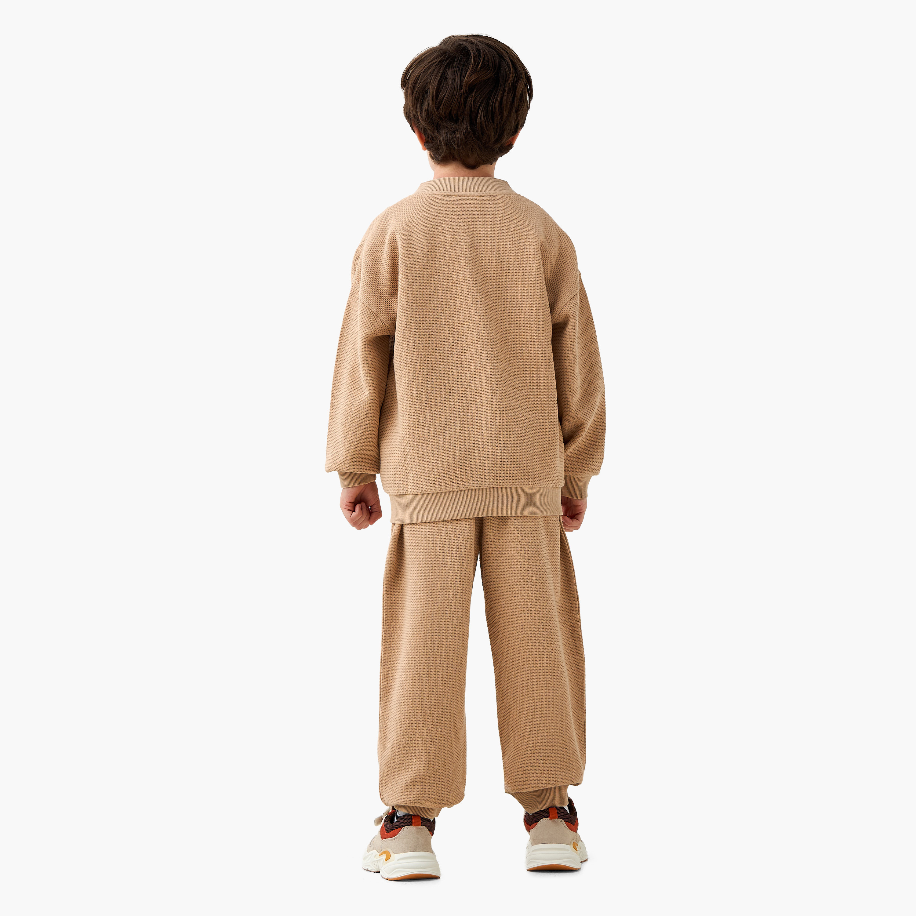 Juniors Mandari Collar Long Sleeves Jacket and Joggers Set with Zip Closure-boys-clothing-setsandcoords-image-4