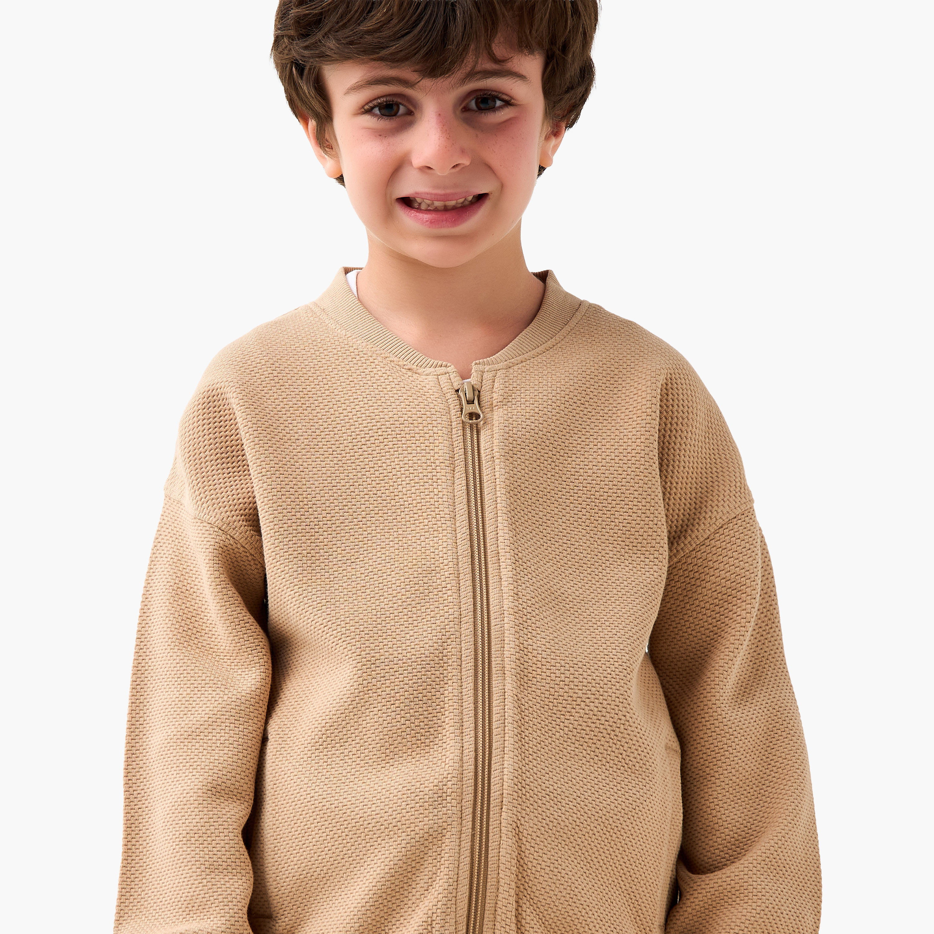 Juniors Mandari Collar Long Sleeves Jacket and Joggers Set with Zip Closure-boys-clothing-setsandcoords-image-5