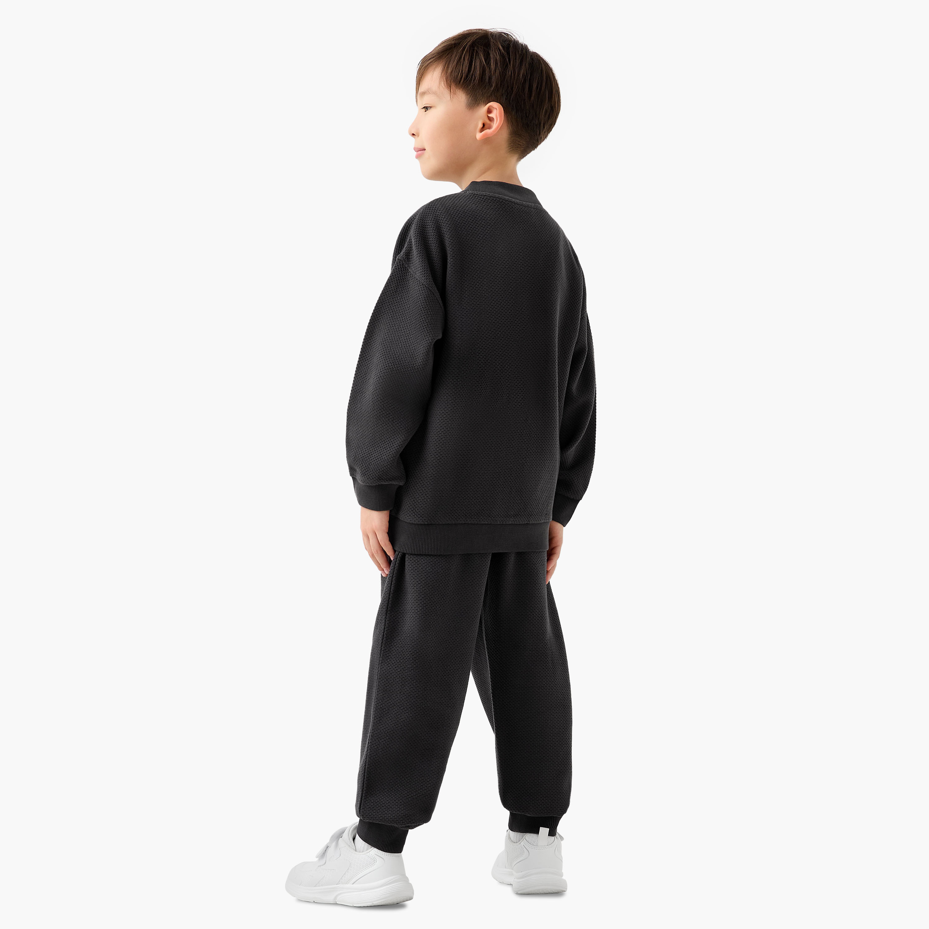Juniors Mandari Collar Long Sleeves Jacket and Joggers Set with Zip Closure-boys-clothing-setsandcoords-image-4