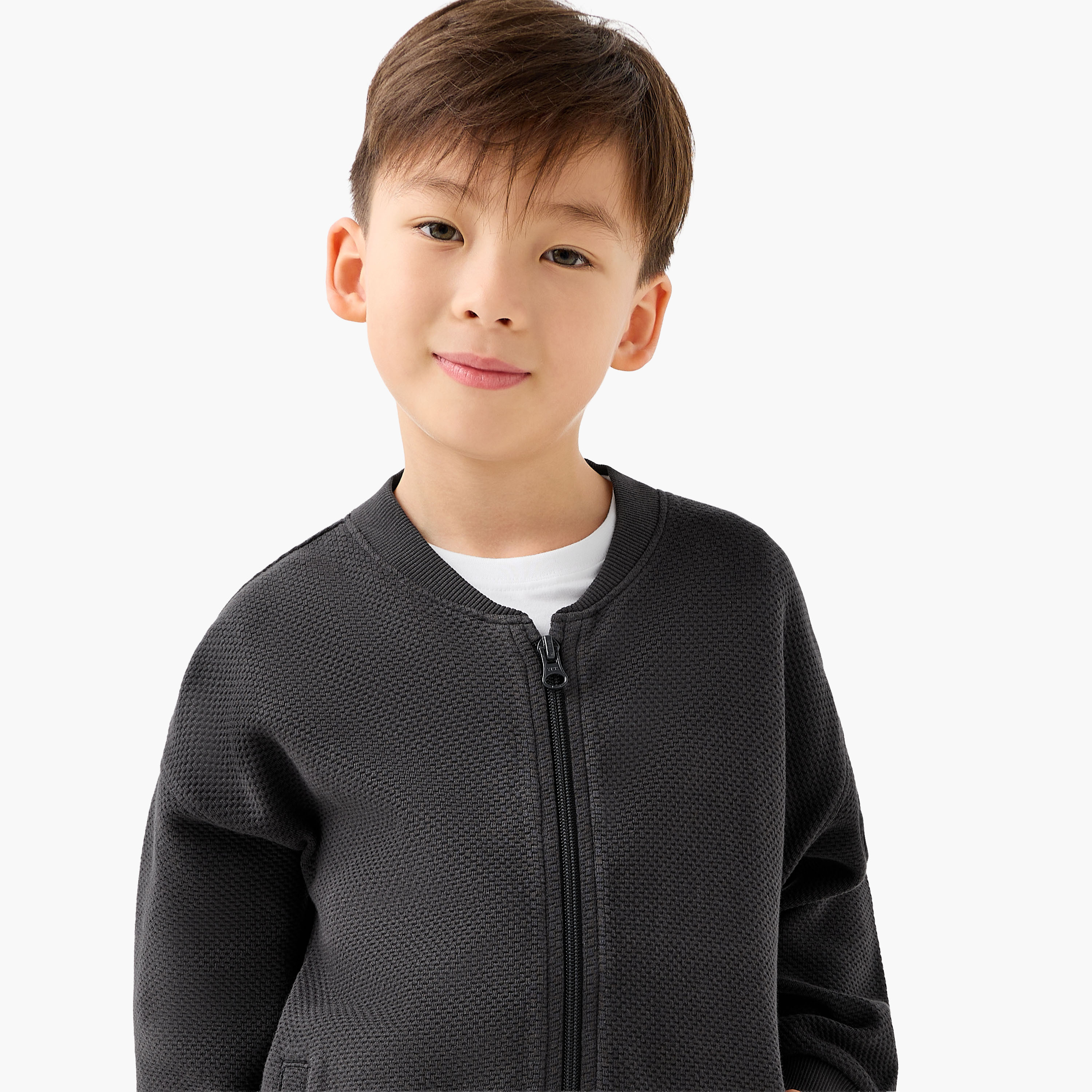 Juniors Mandari Collar Long Sleeves Jacket and Joggers Set with Zip Closure-boys-clothing-setsandcoords-image-5