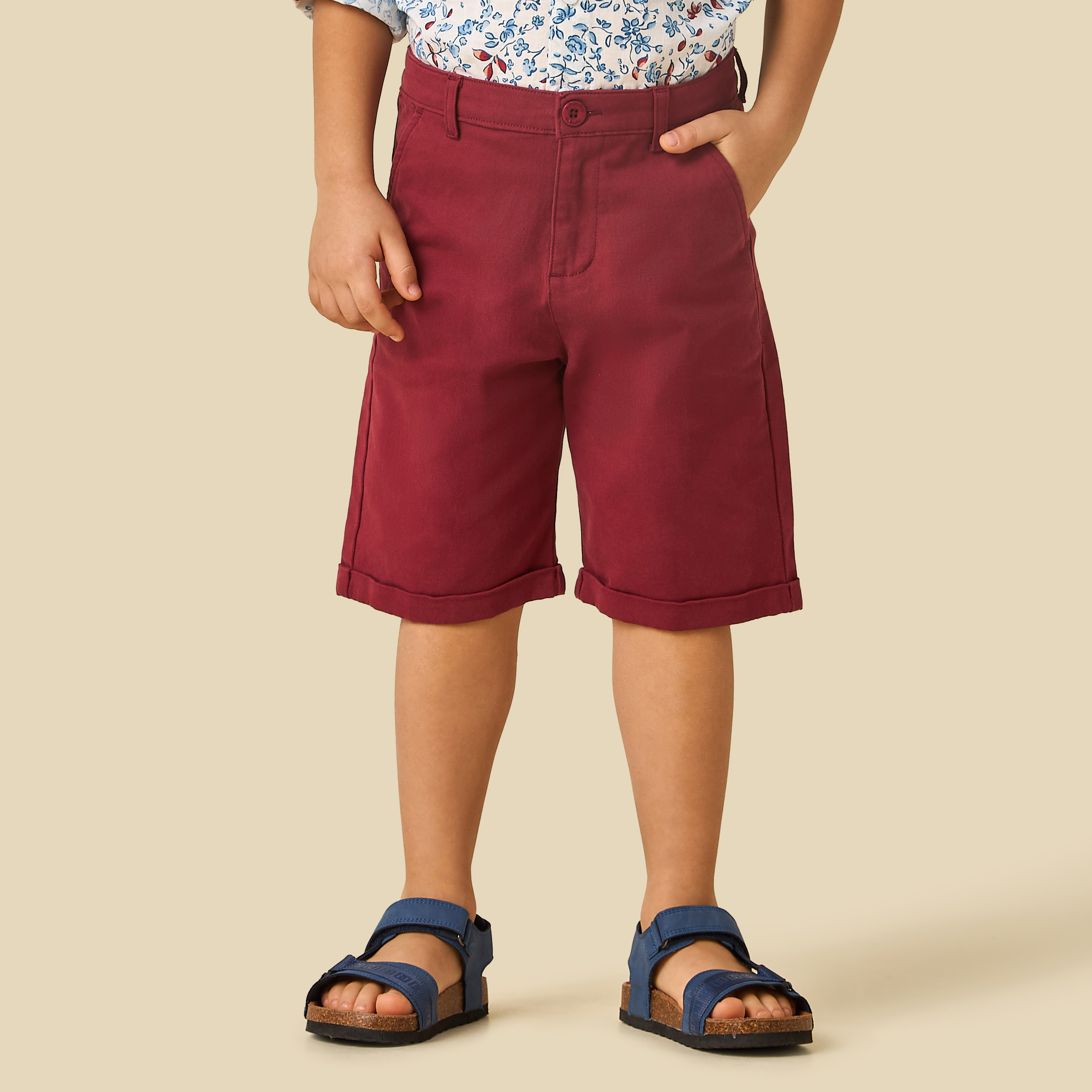 طقم شورت وقميص بياقة عادية أكمام طويلة وطبعات زهور من جونيورز-baby-boys-clothing-setsandcoords-image-5