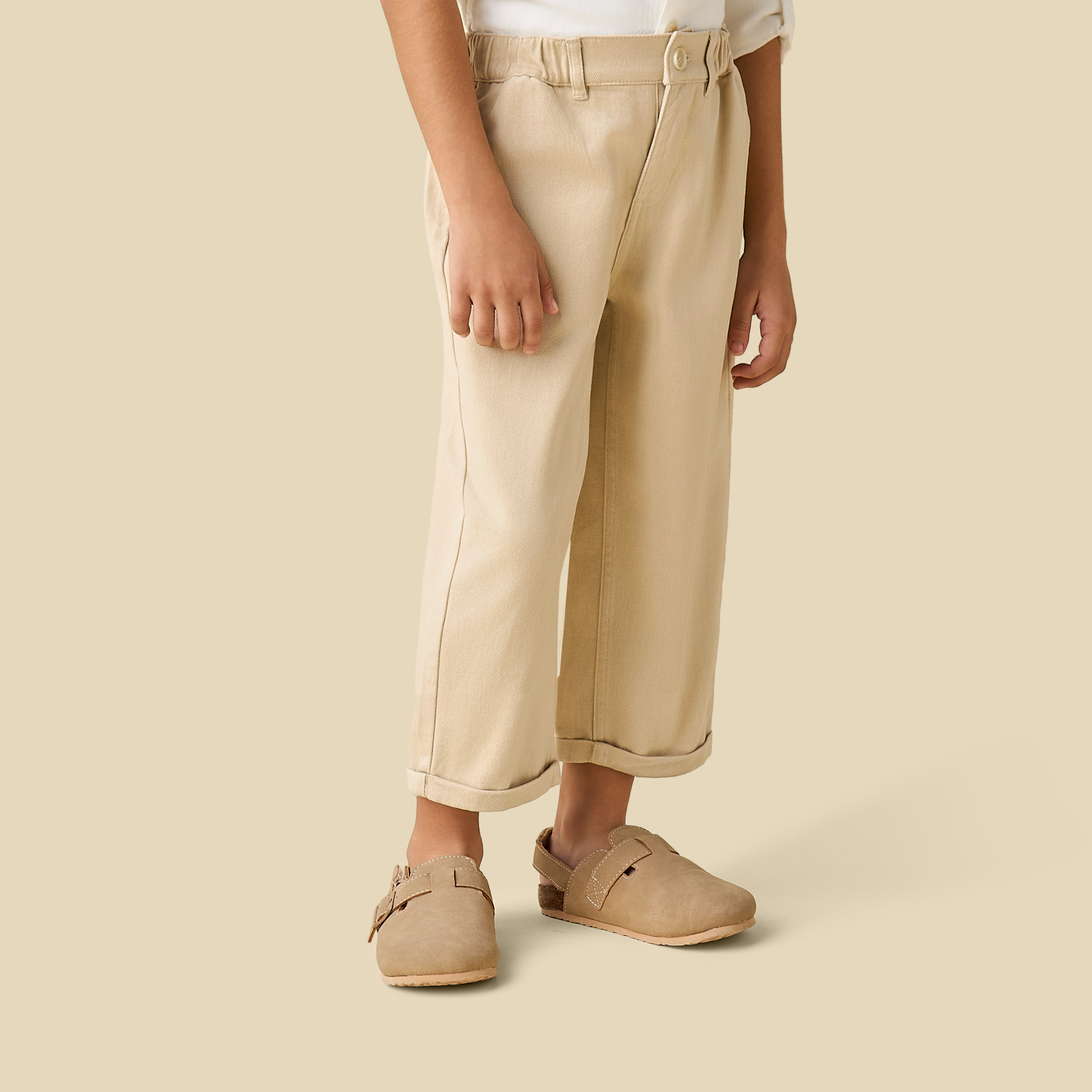 Juniors Collared Neck Long Sleeve Shacket and Pants Set with Pocket-baby-boys-clothing-setsandcoords-image-3