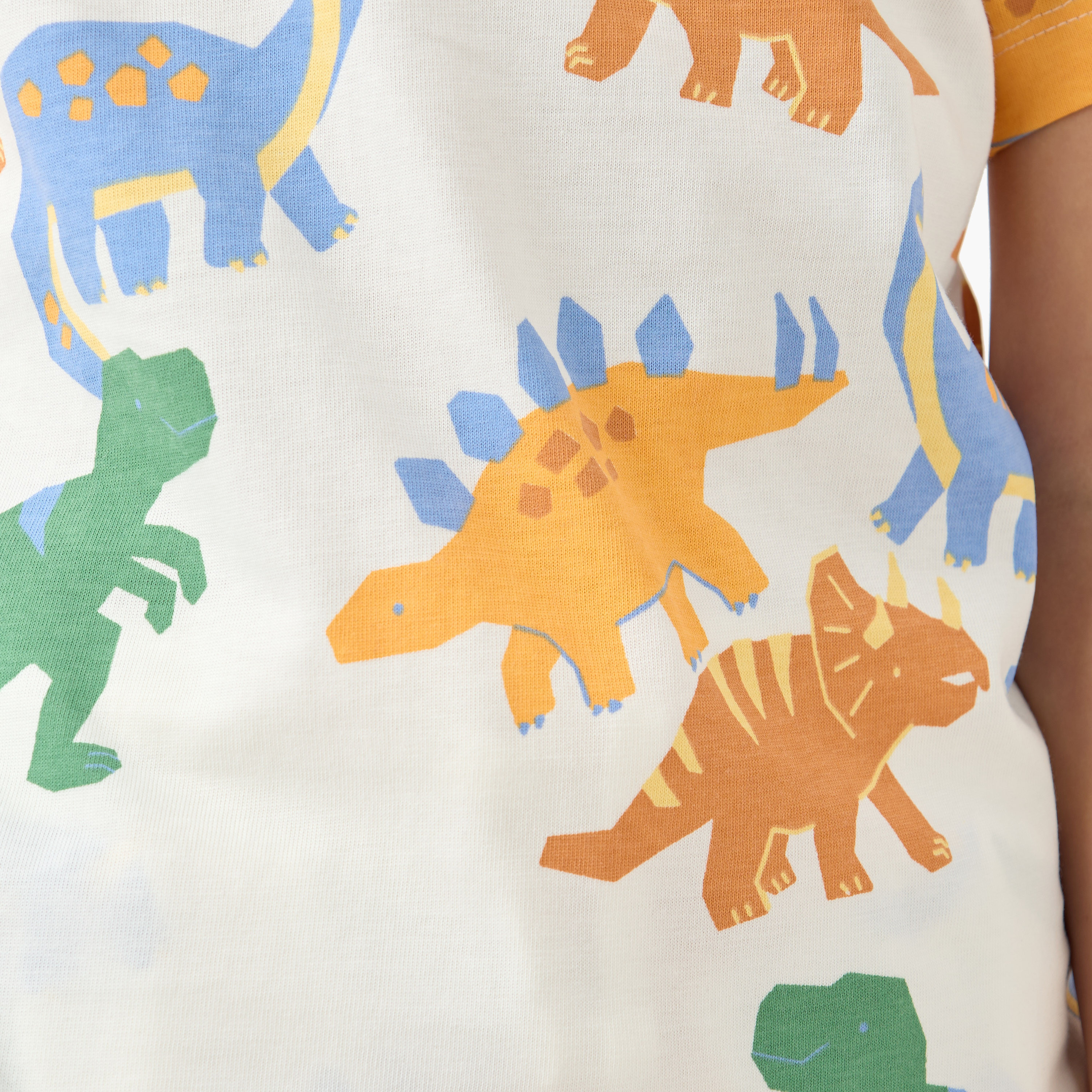 Juniors Crew Neck Short Sleeves T-shirt and Shorts Set with Dinosaur Print-boys-clothing-setsandcoords-image-6