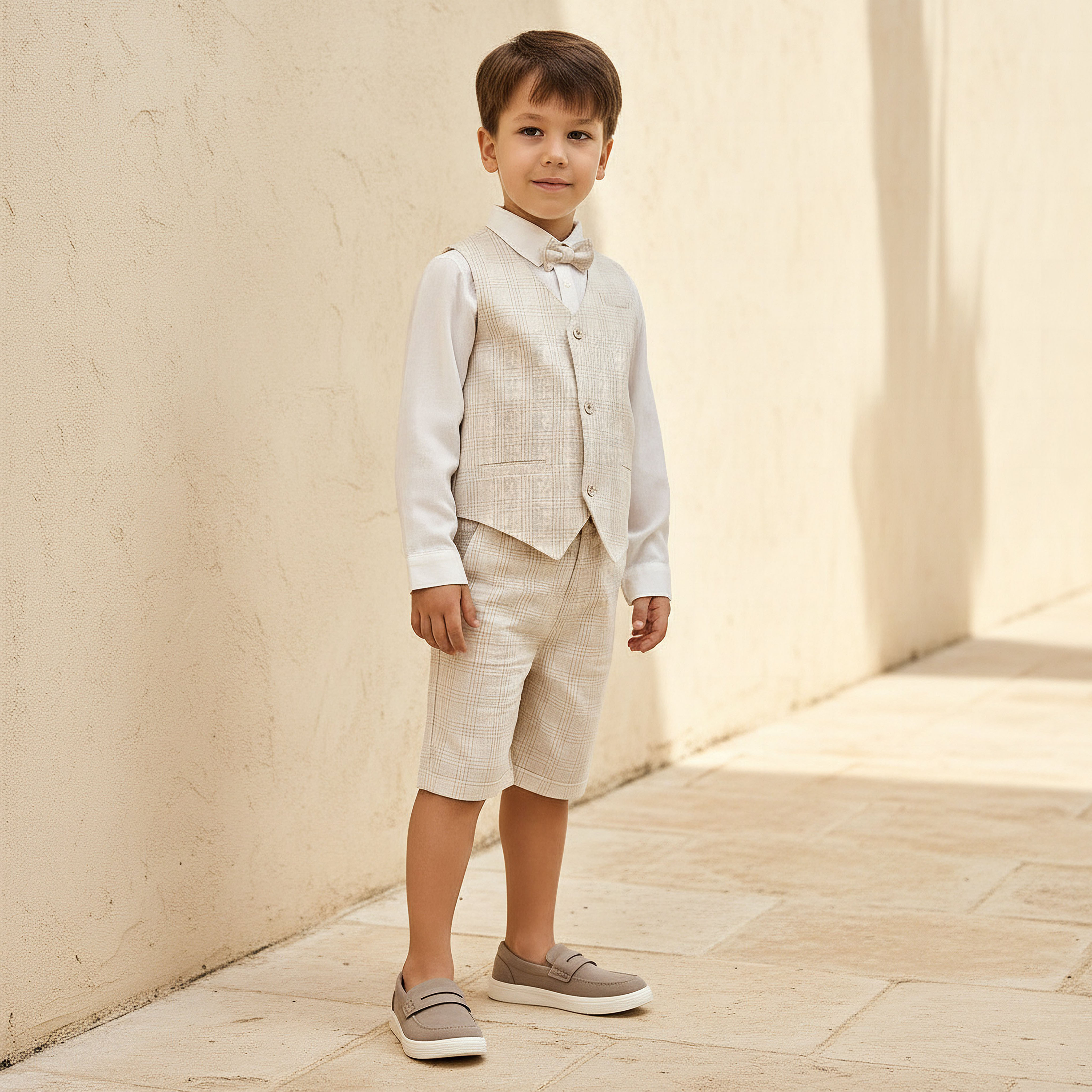 Set of 4 Juniors Clothing Gift Set with Checked Design-baby-boys-clothing-setsandcoords-image-2