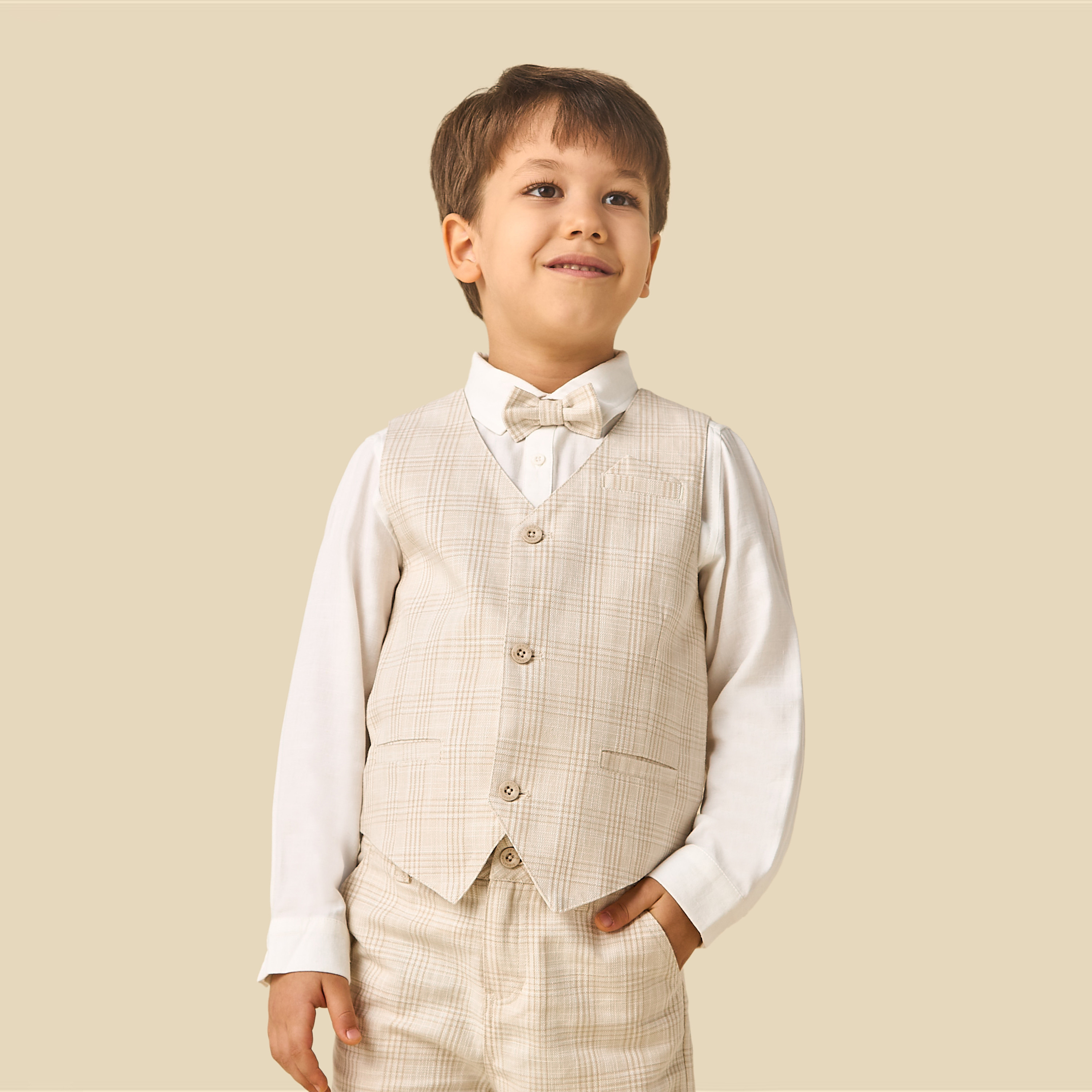 Set of 4 Juniors Clothing Gift Set with Checked Design-baby-boys-clothing-setsandcoords-image-3