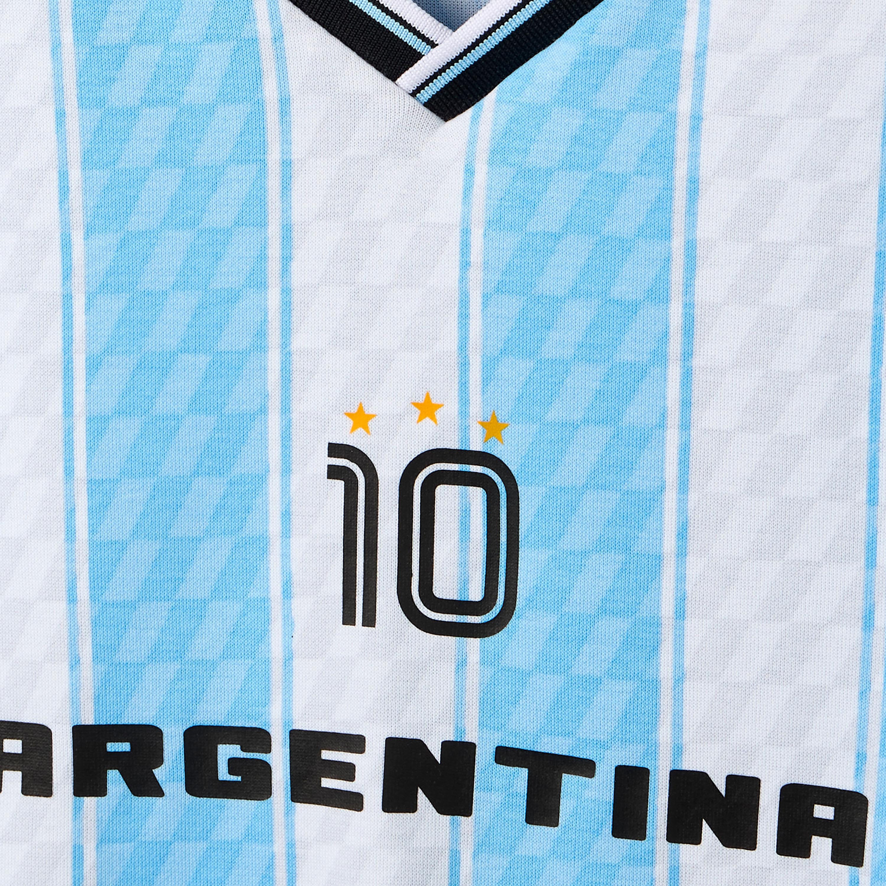Juniors V-neck Short Sleeves T-shirt and Shorts Set with Argentina Print-boys-clothing-sportswear-sets-image-4