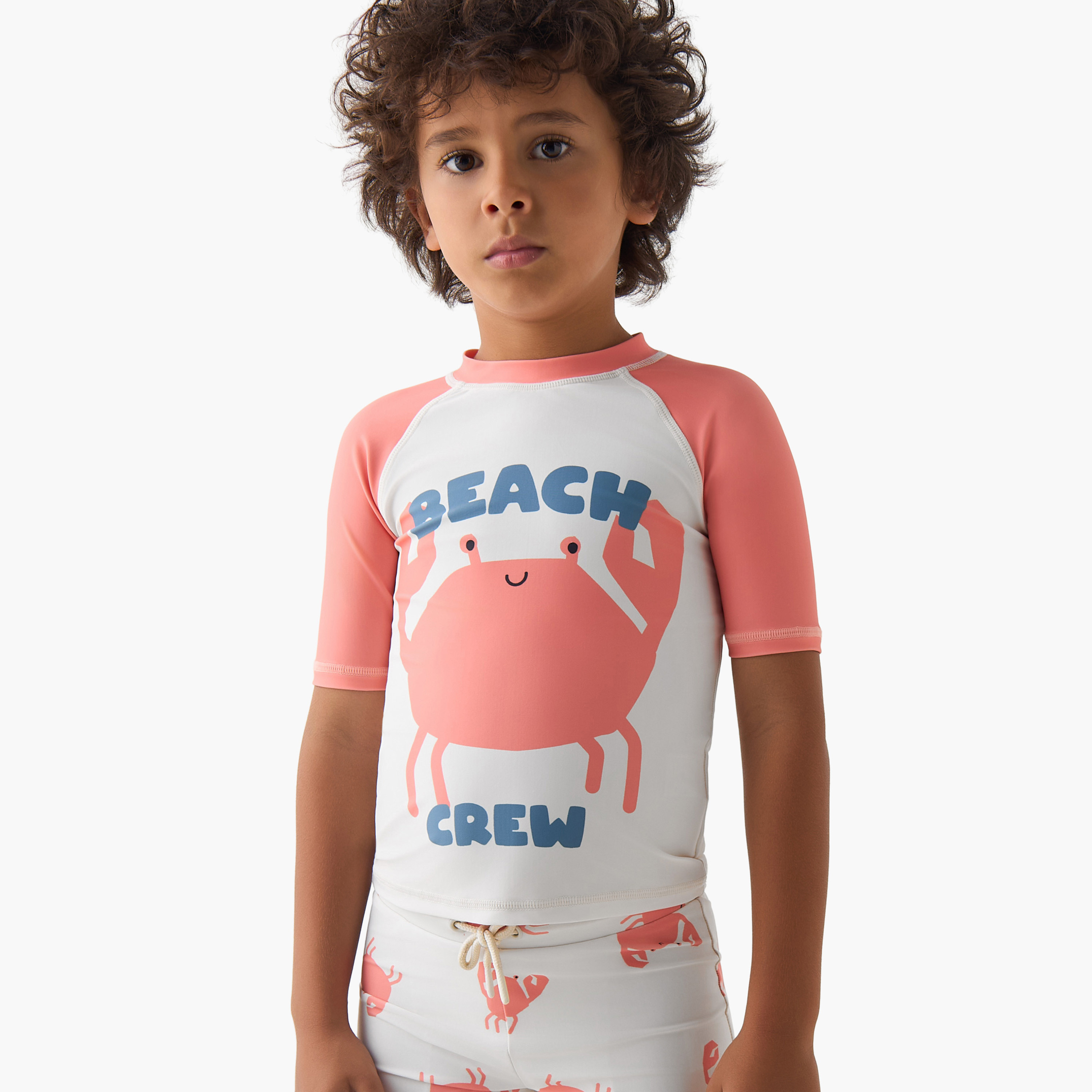 Juniors Boys Crab Print Rash Guard Set-boys-clothing-swimwear-image-5