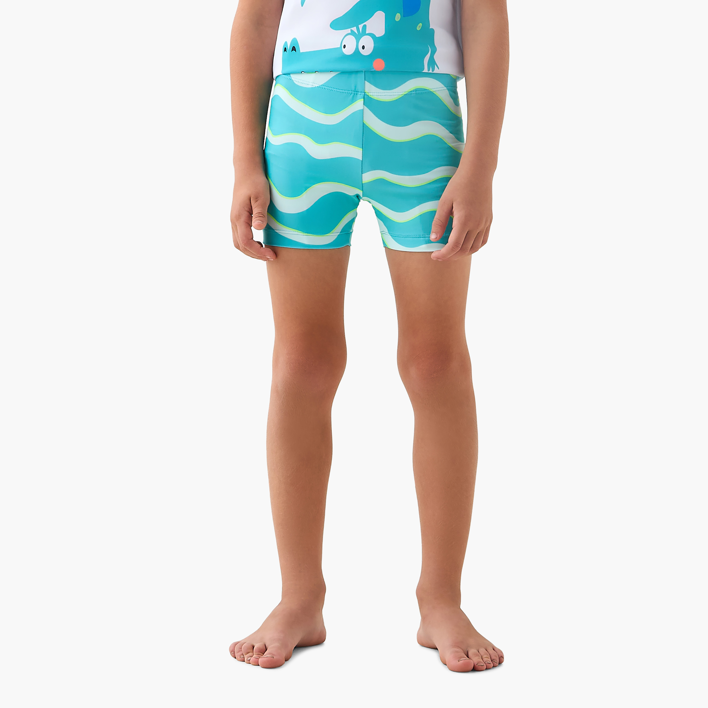 Juniors Boys Crocodile Print Rash Guard Set-boys-clothing-swimwear-image-3