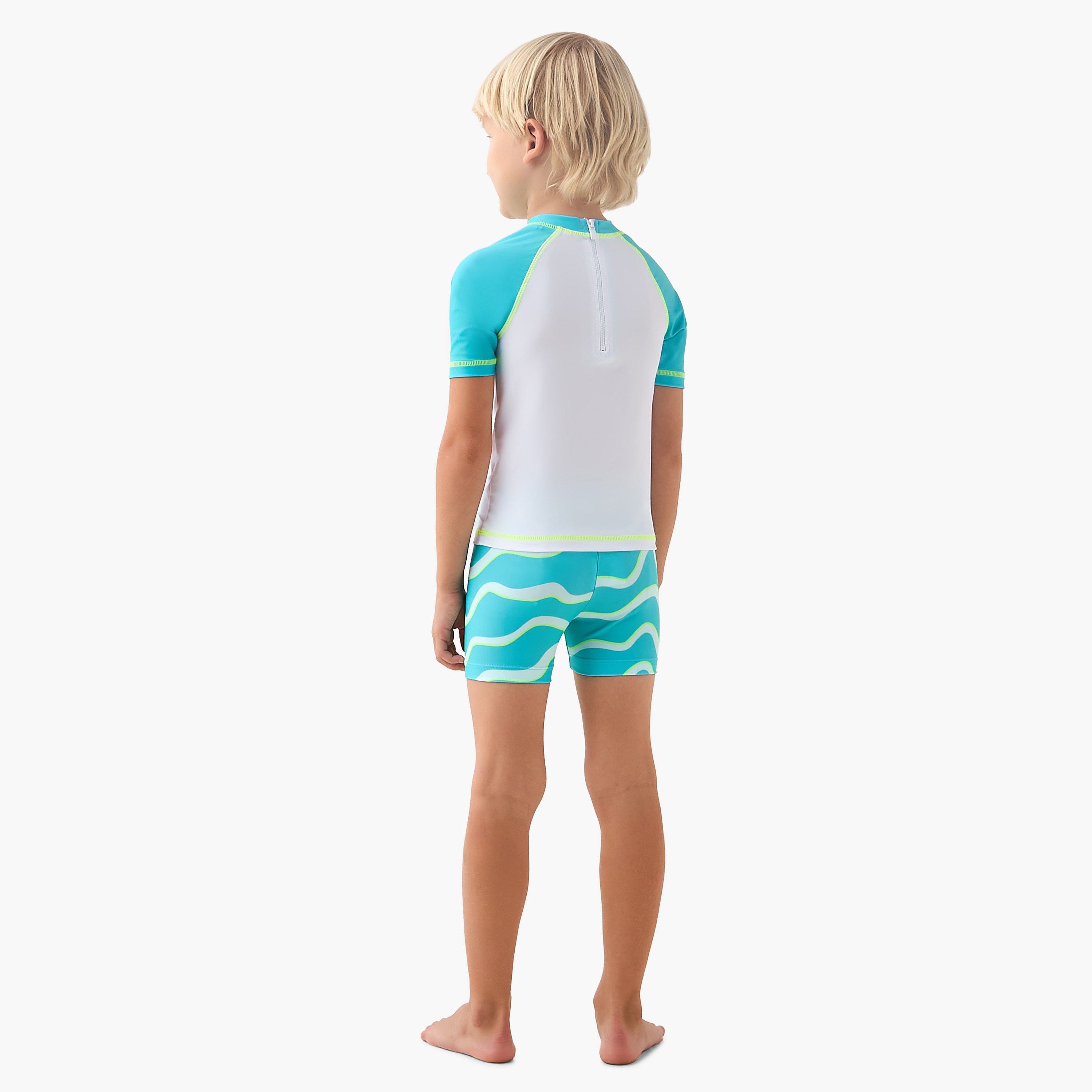 Juniors Boys Crocodile Print Rash Guard Set-boys-clothing-swimwear-image-4