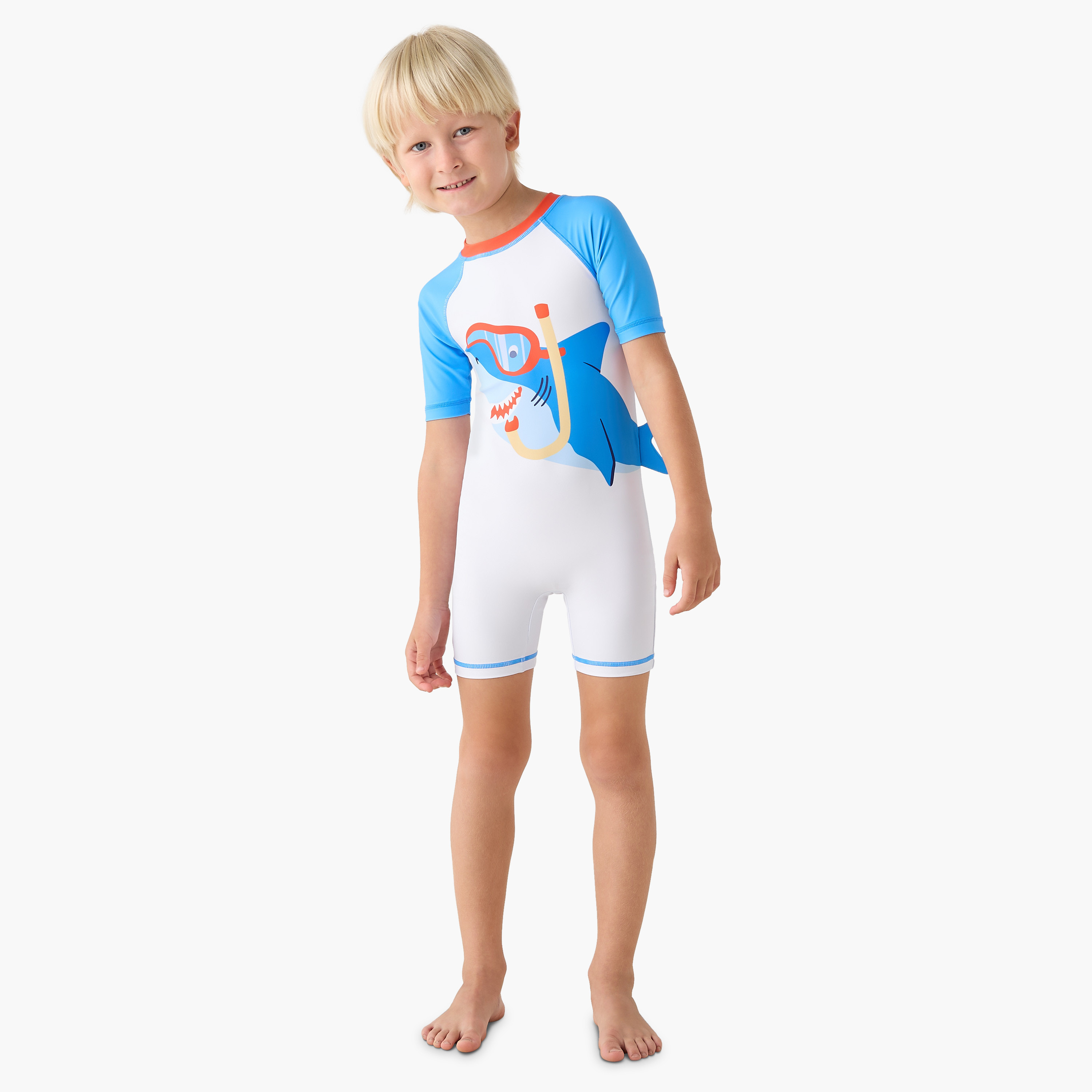 Juniors Boys Shark Print Swimwear-boys-clothing-swimwear-image-2
