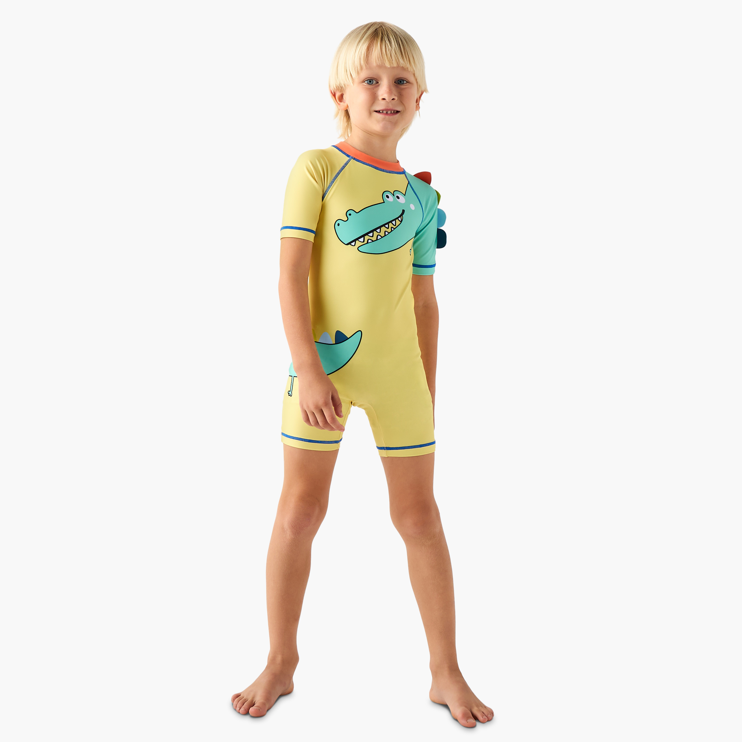 Juniors Boys Raglan Sleeve Swimsuit-boys-clothing-swimwear-image-2