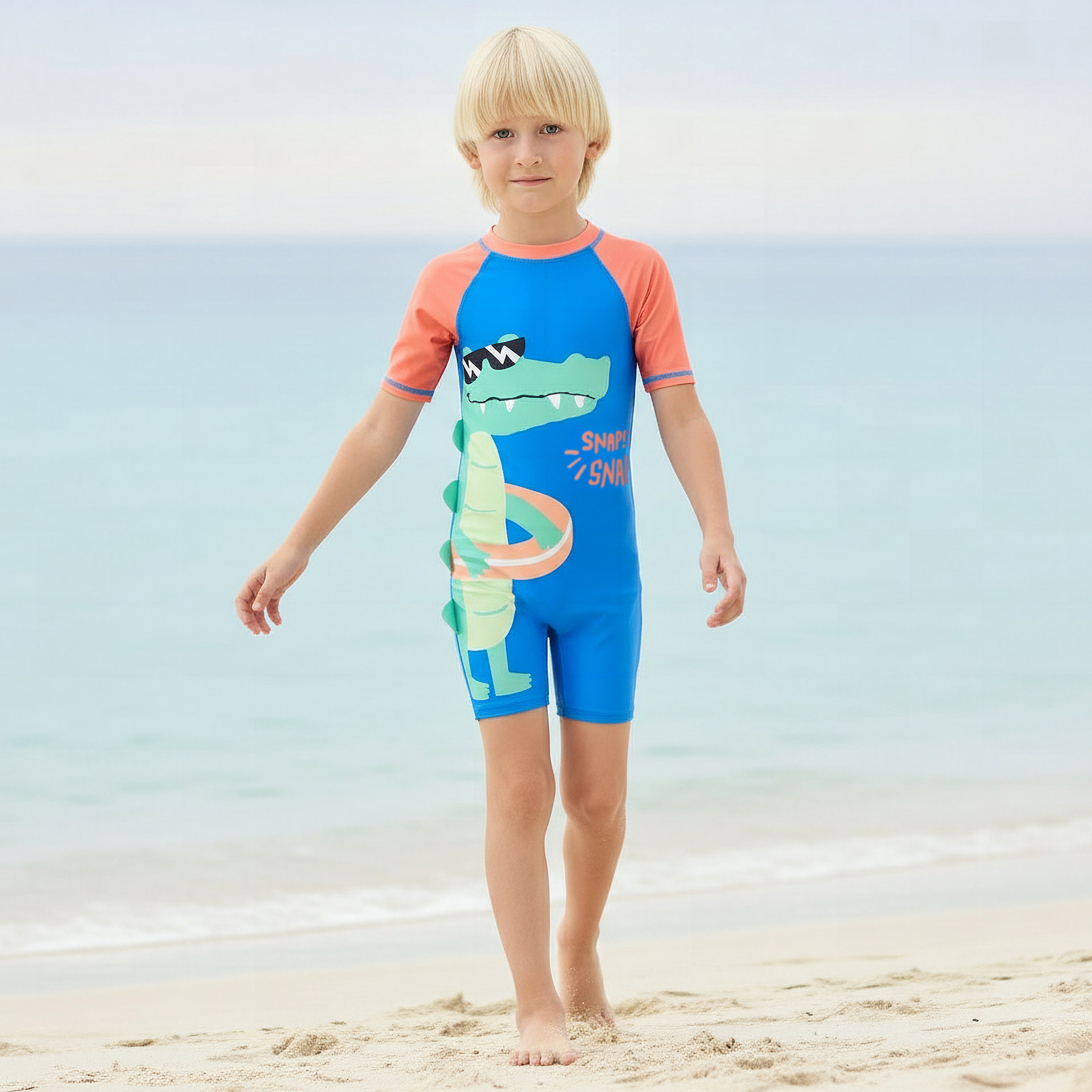 Juniors Boys Crocodile Print Swimsuit-boys-clothing-swimwear-image-1