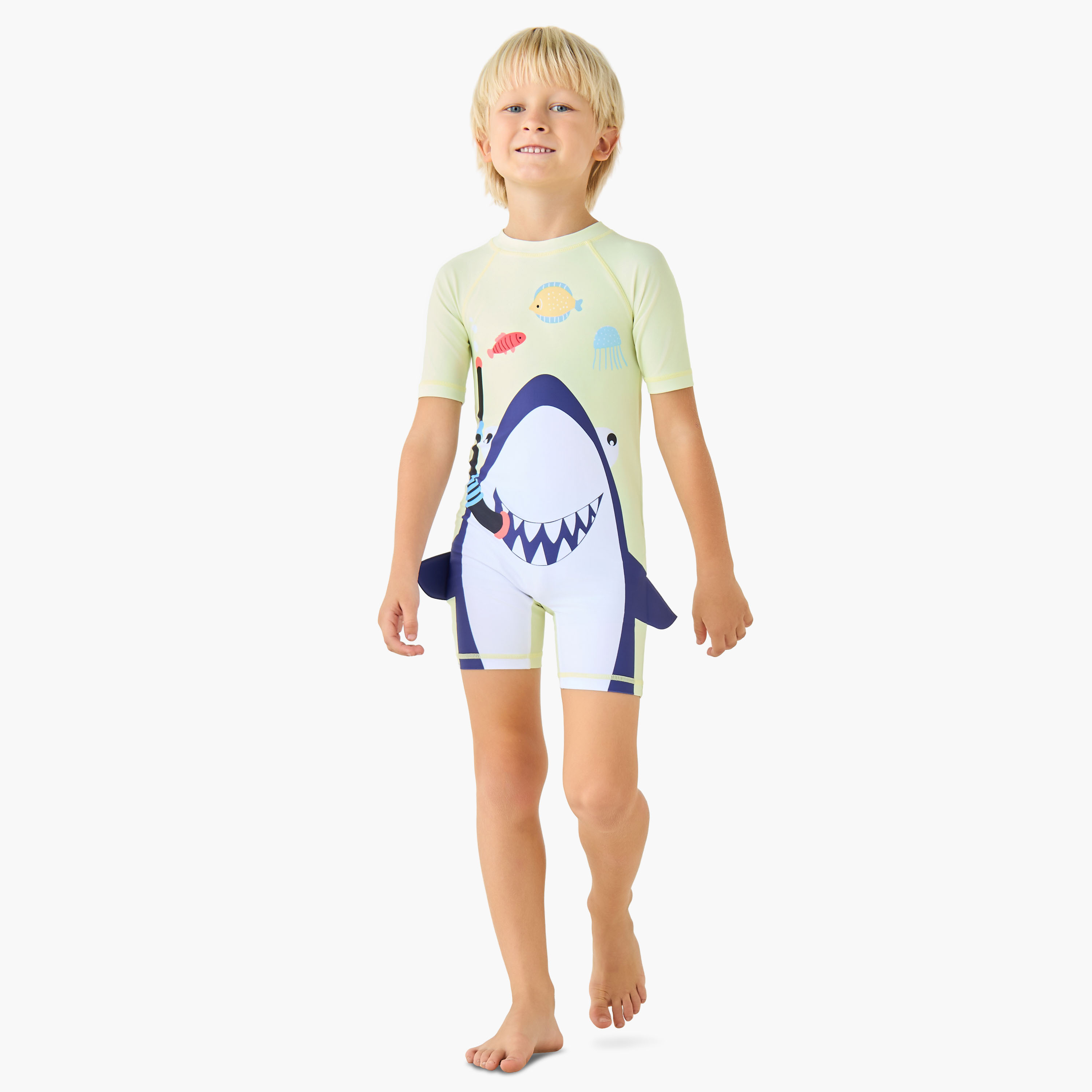 Juniors Boys Shark Print Swimsuit-sports-boys-clothing-swimwear-image-2