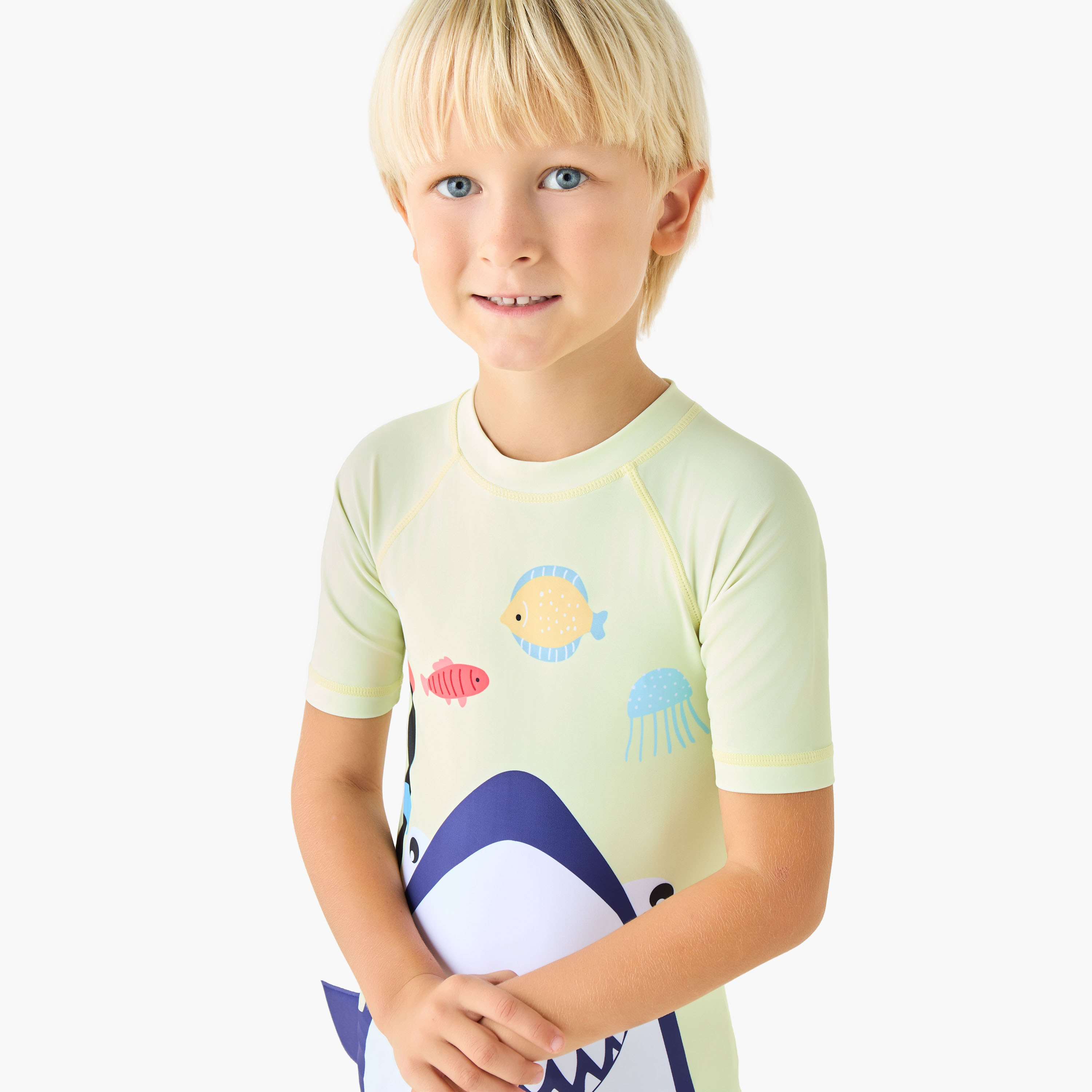 Juniors Boys Shark Print Swimsuit-sports-boys-clothing-swimwear-image-4